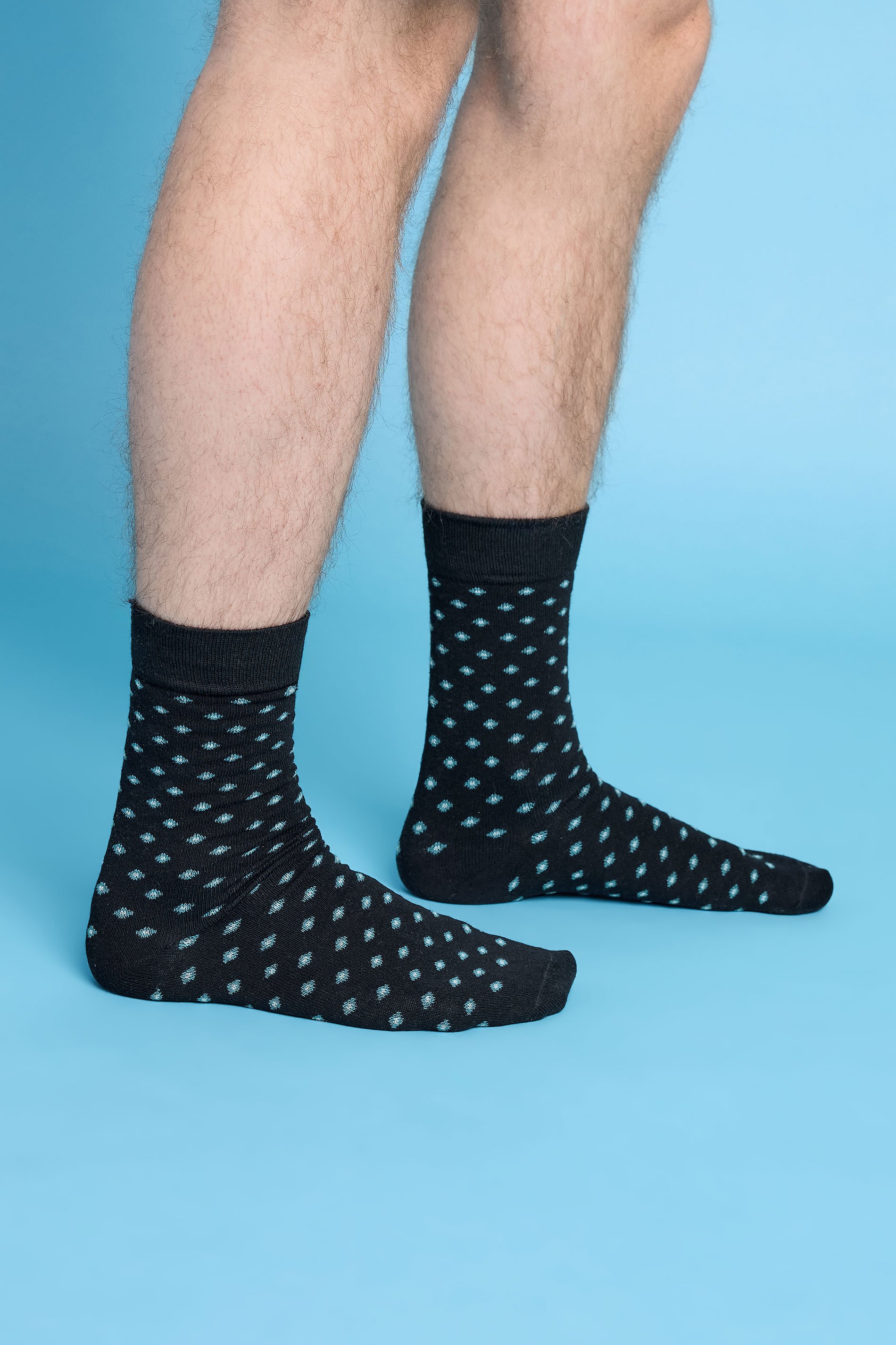 BadRhino 5 PACK Black Stripe & Spot Print Ankle Socks | BadRhino 2