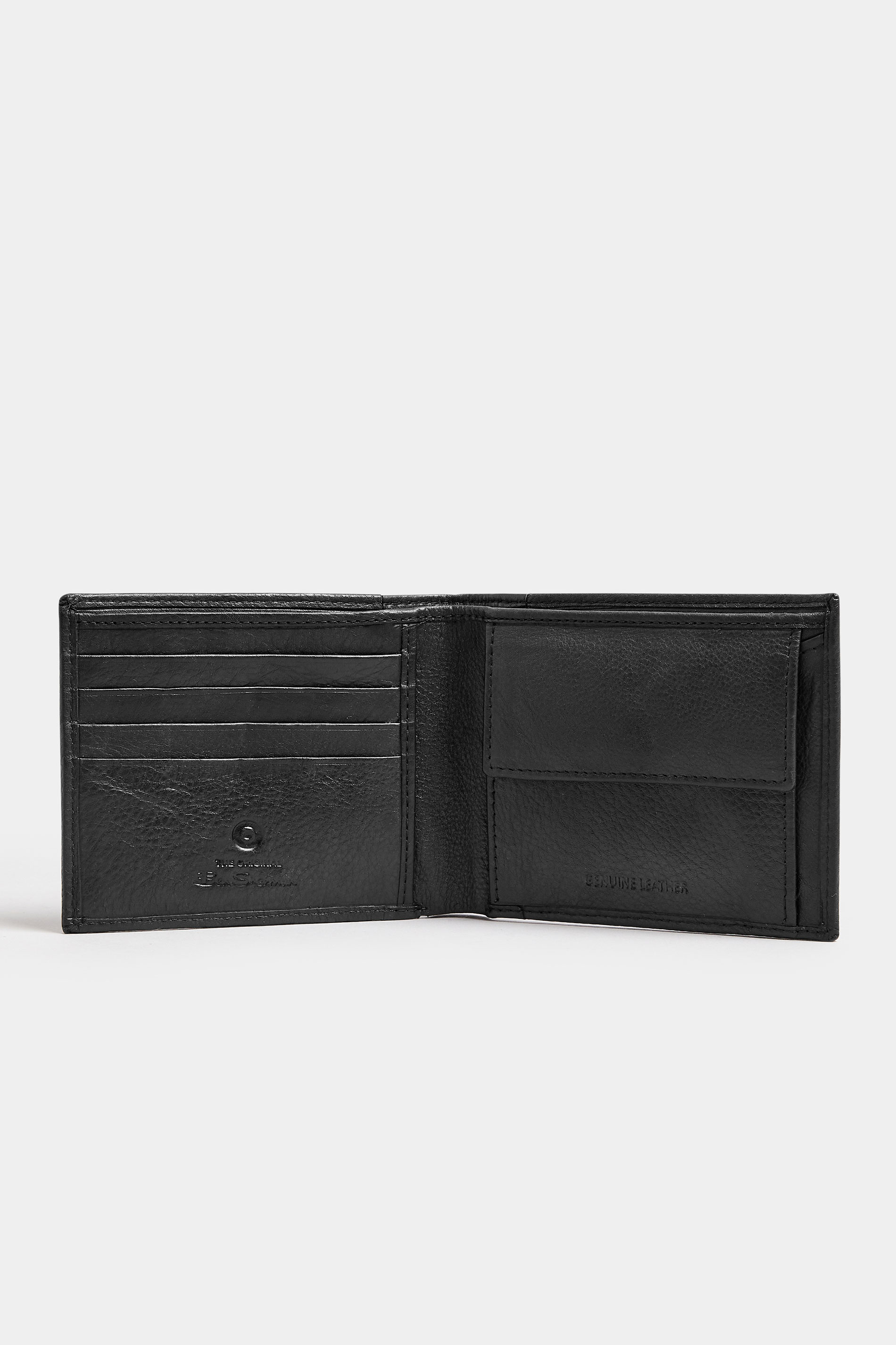 BEN SHERMAN Black Leather Bi-Fold Wallet 2