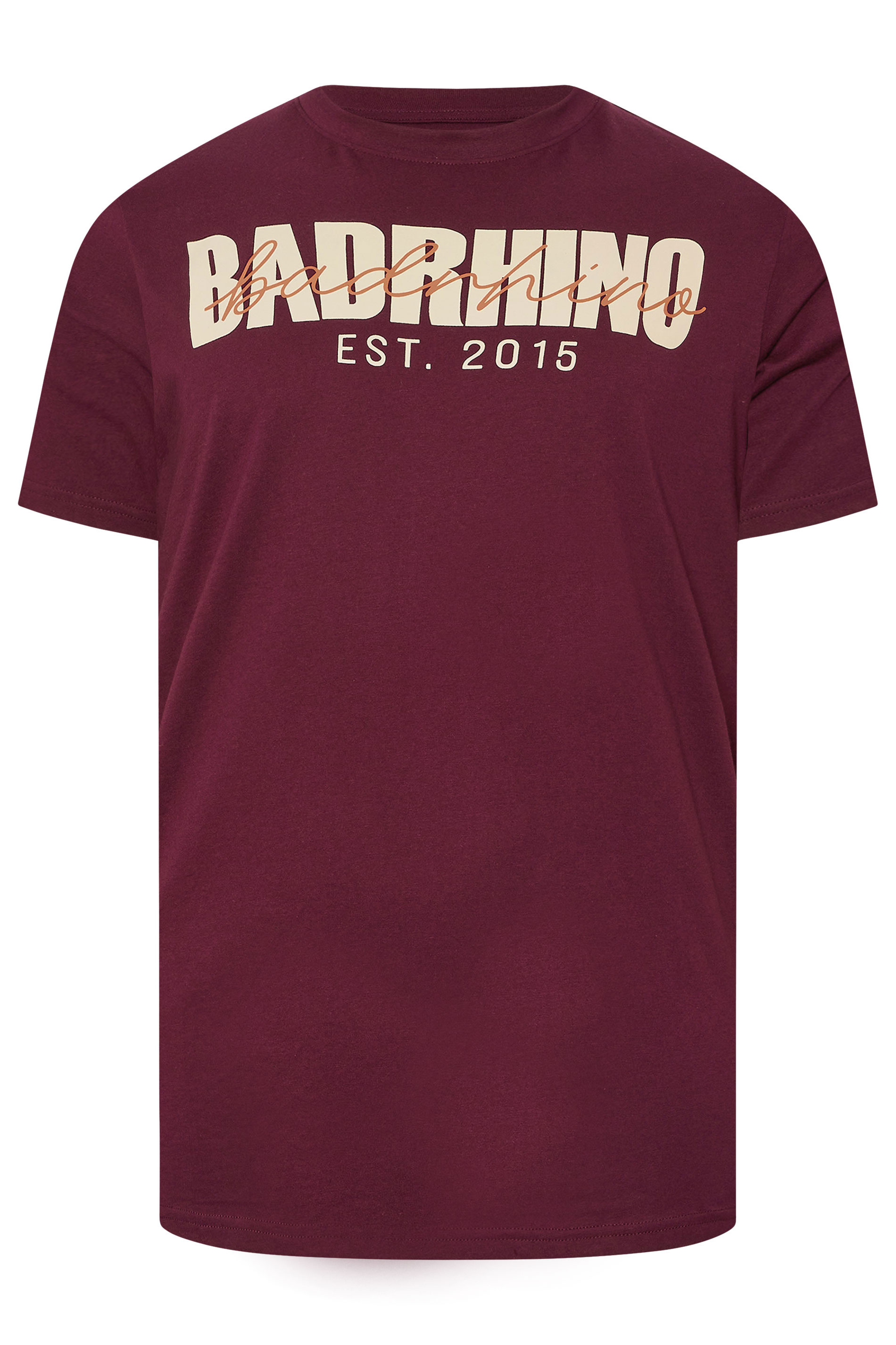 BadRhino Big & Tall 3 PACK Burgundy Red & Navy Blue Scripted T-Shirts | BadRhino 7