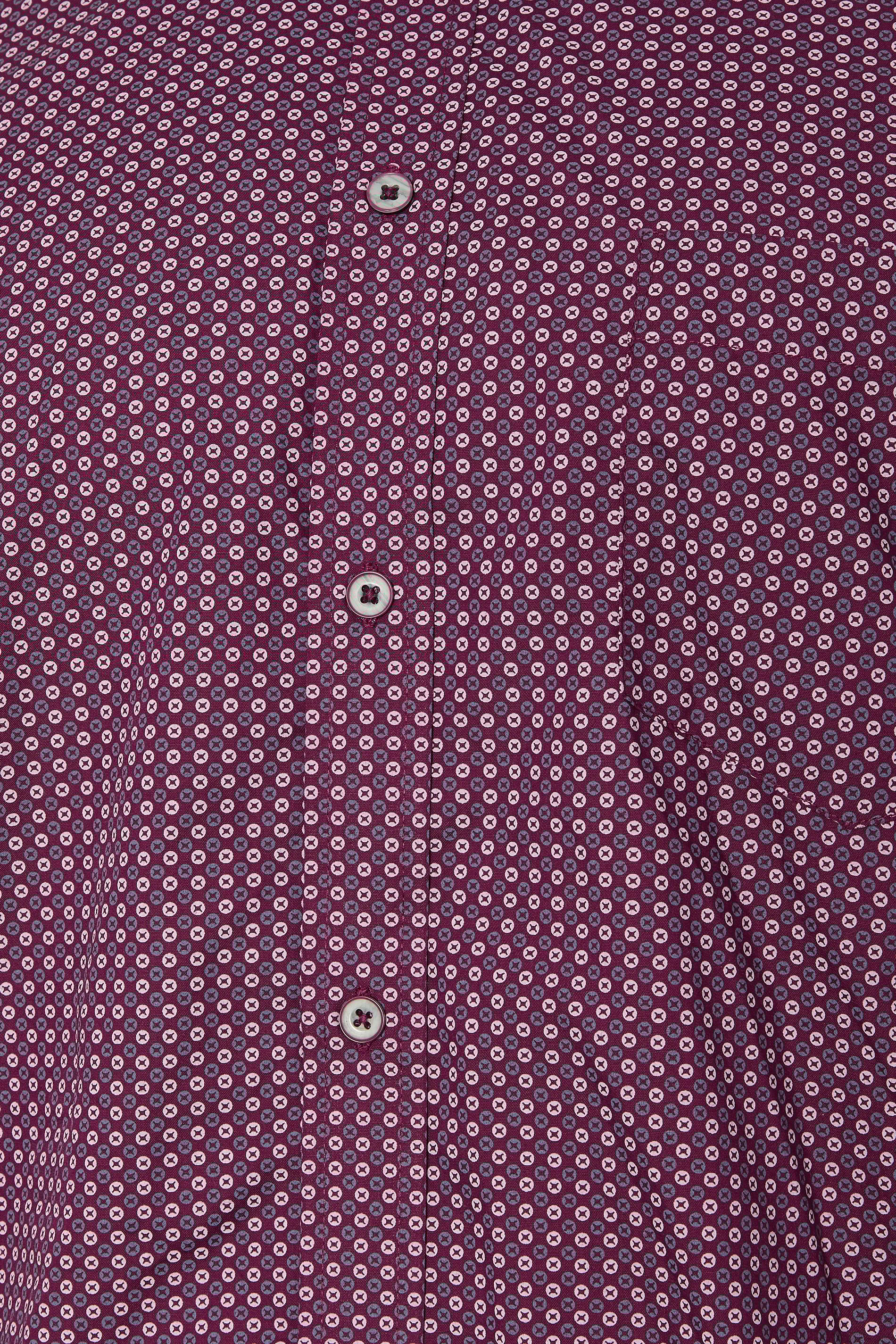 KAM Big & Tall Navy Blue Long Sleeve Gingham Shirt | BadRhino 5