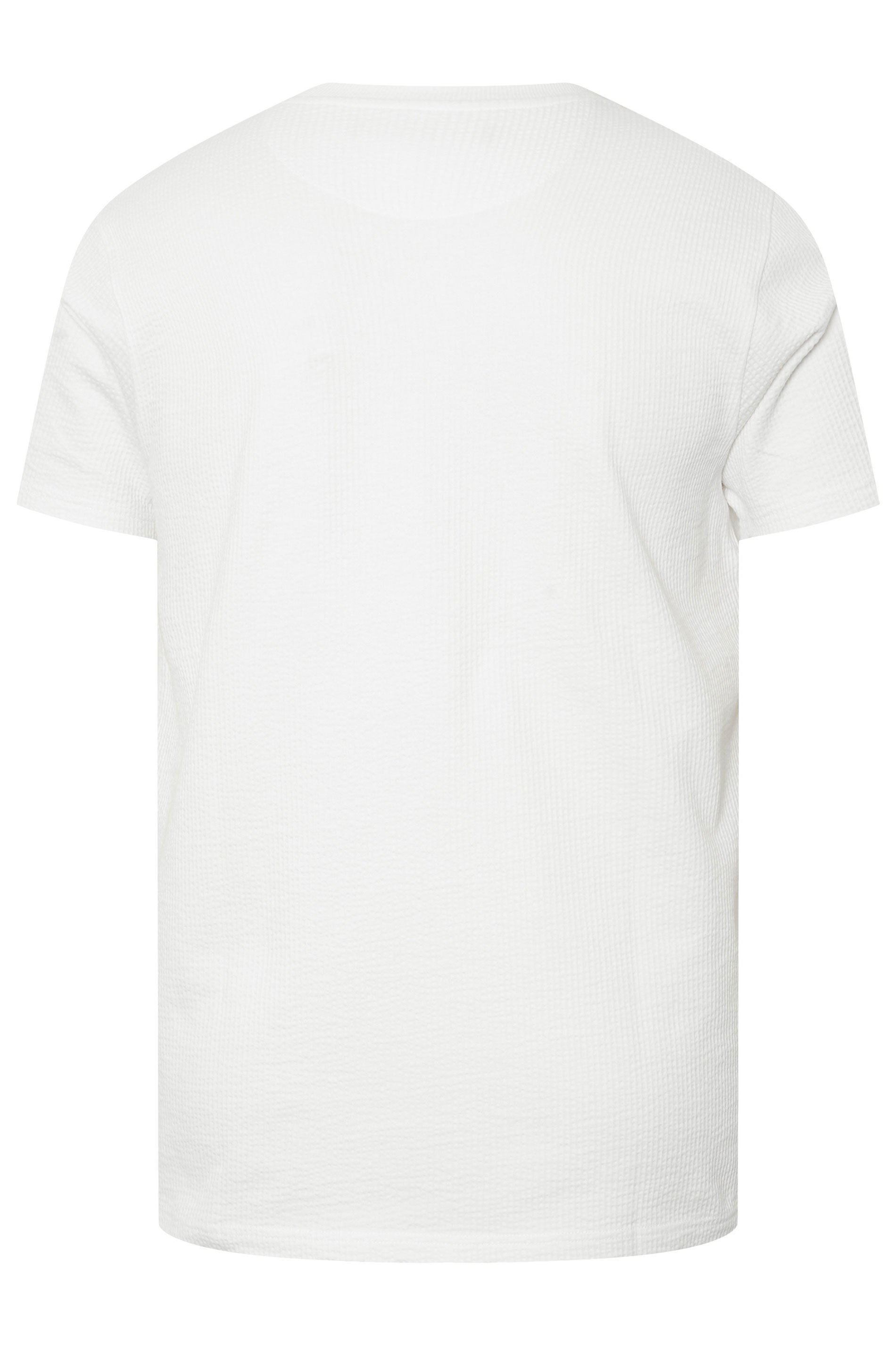 BadRhino Big & Tall White Seersucker Textured T-Shirt | BadRhino 8