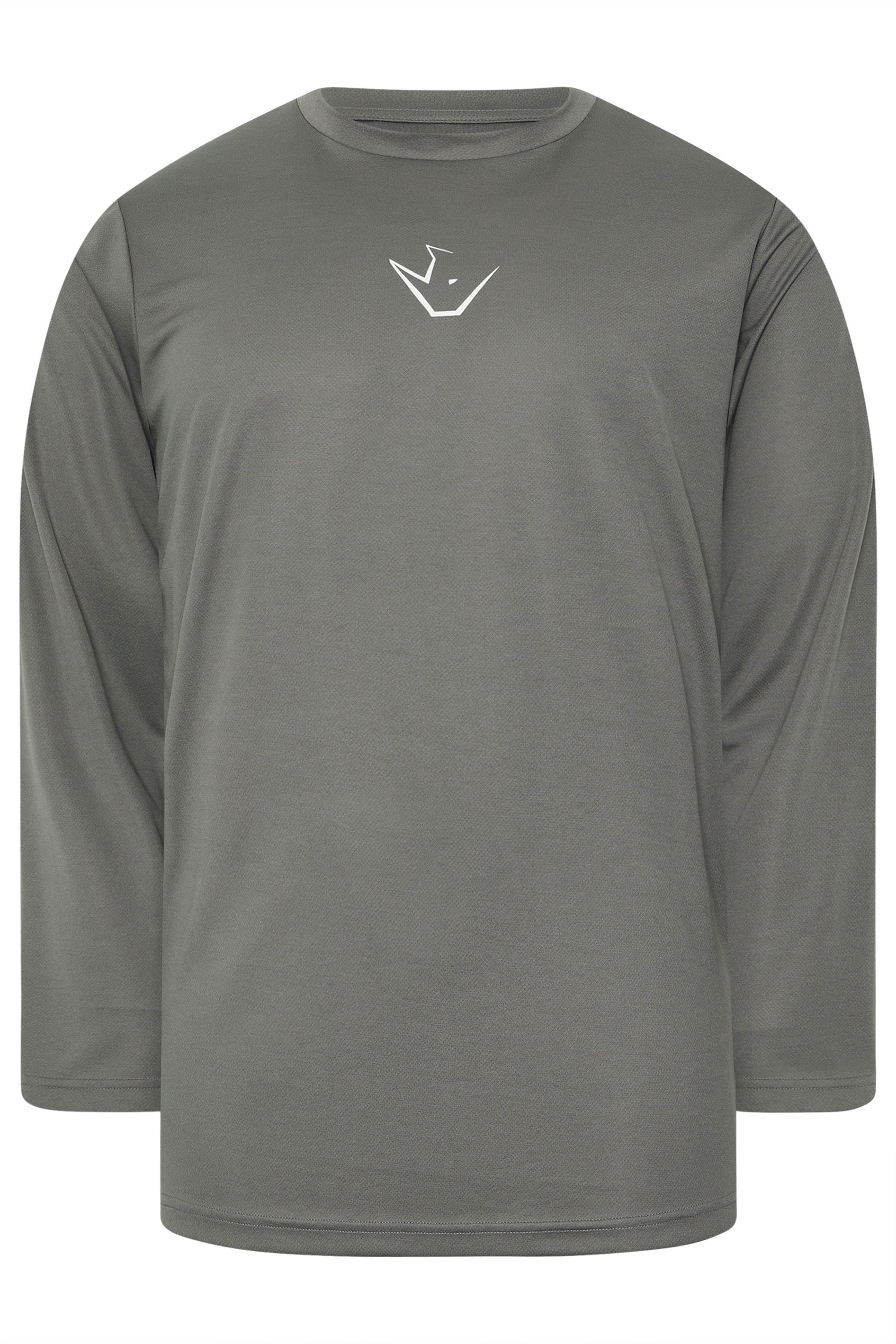 IronRhino Big & Tall Grey Performance Long Sleeve T-Shirt | BadRhino 5