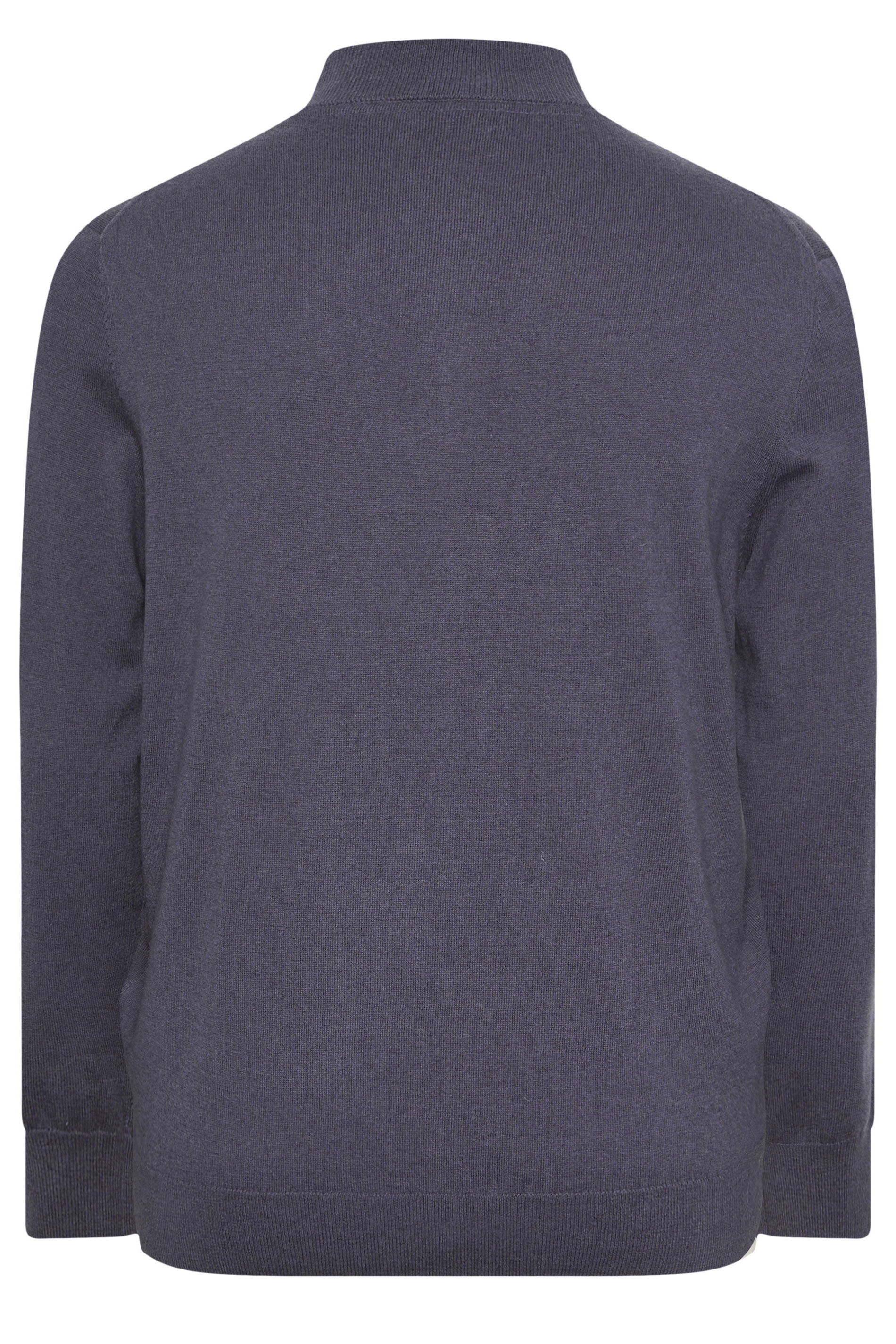 LYLE & SCOTT Big & Tall Grey Cotton Merino Quarter Zip Jumper | BadRhino 4