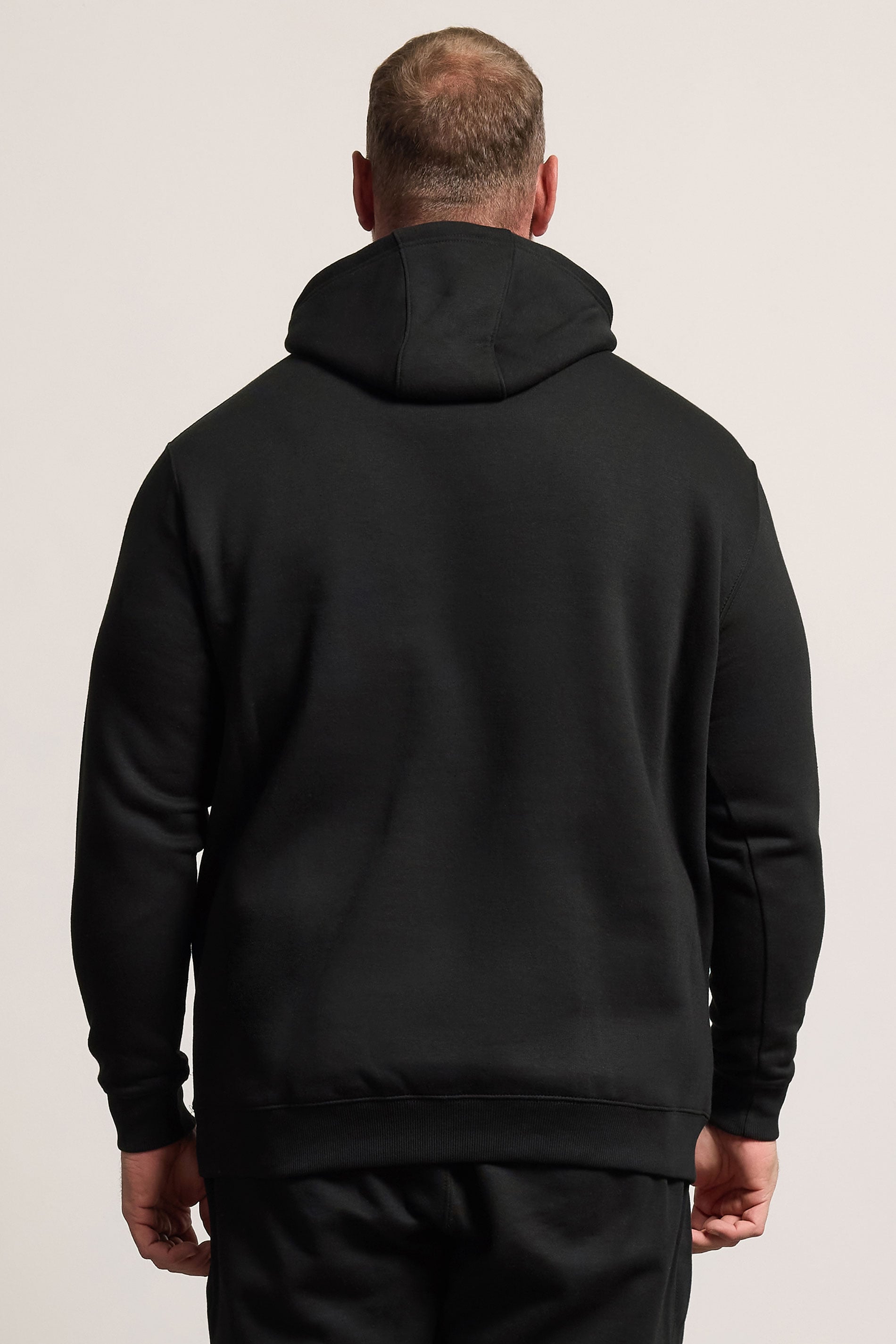 BadRhino Big & Tall Black Front Pocket Hoodie | BadRhino 2