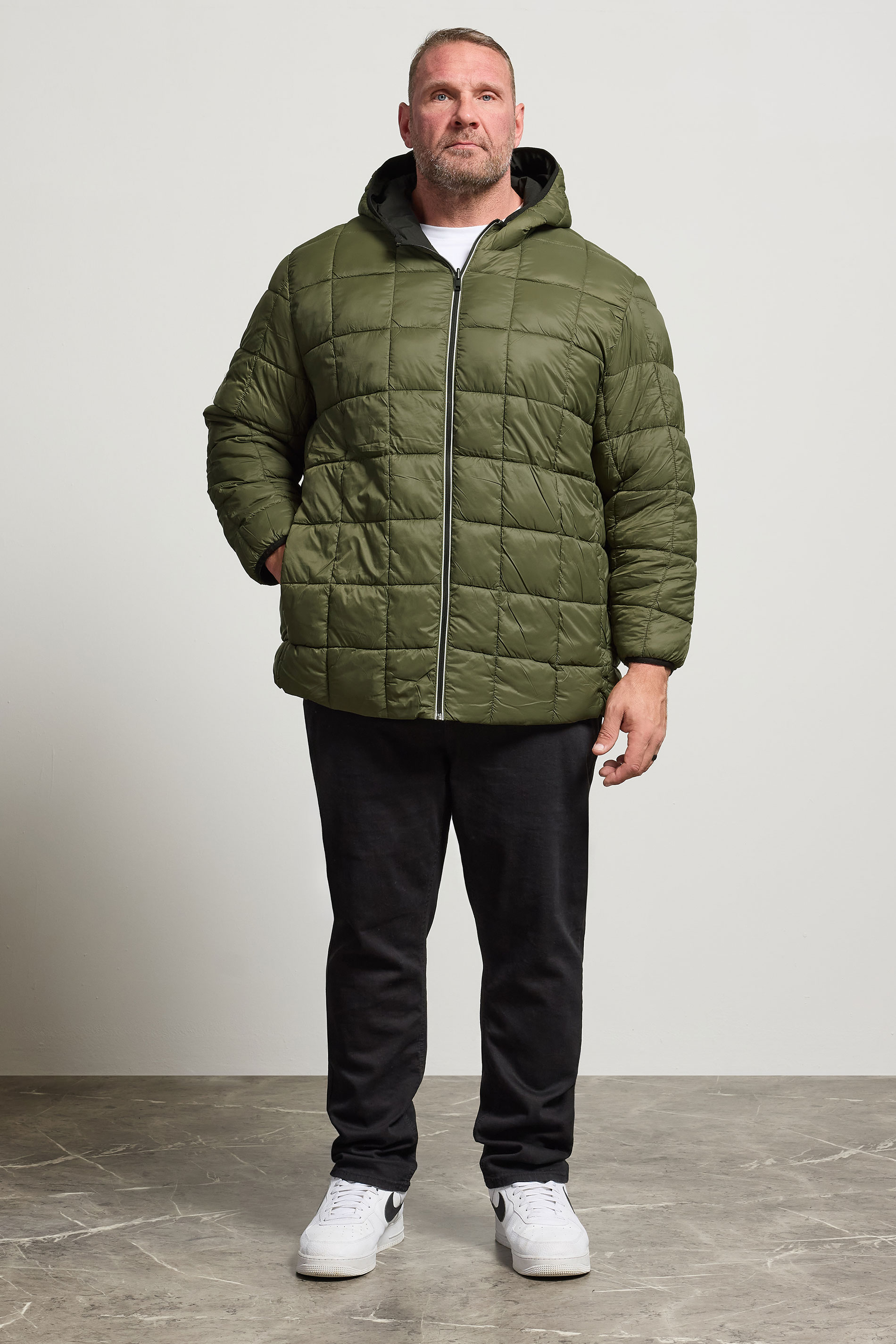 JACK & JONES Big & Tall Black Reversible Puffer Jacket | BadRhino 5