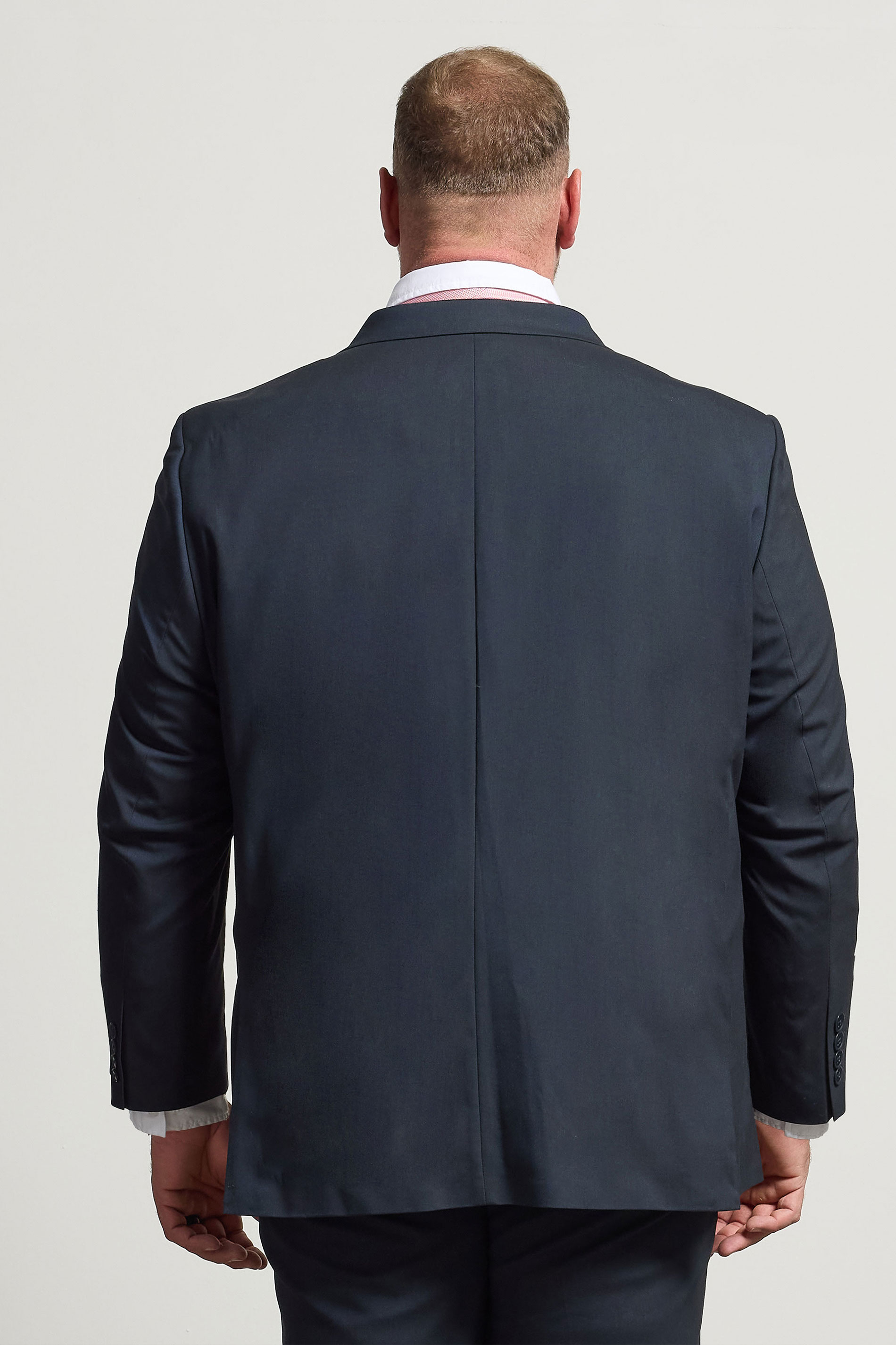 BadRhino Big & Tall Navy Blue Plain Suit Jacket | BadRhino 4
