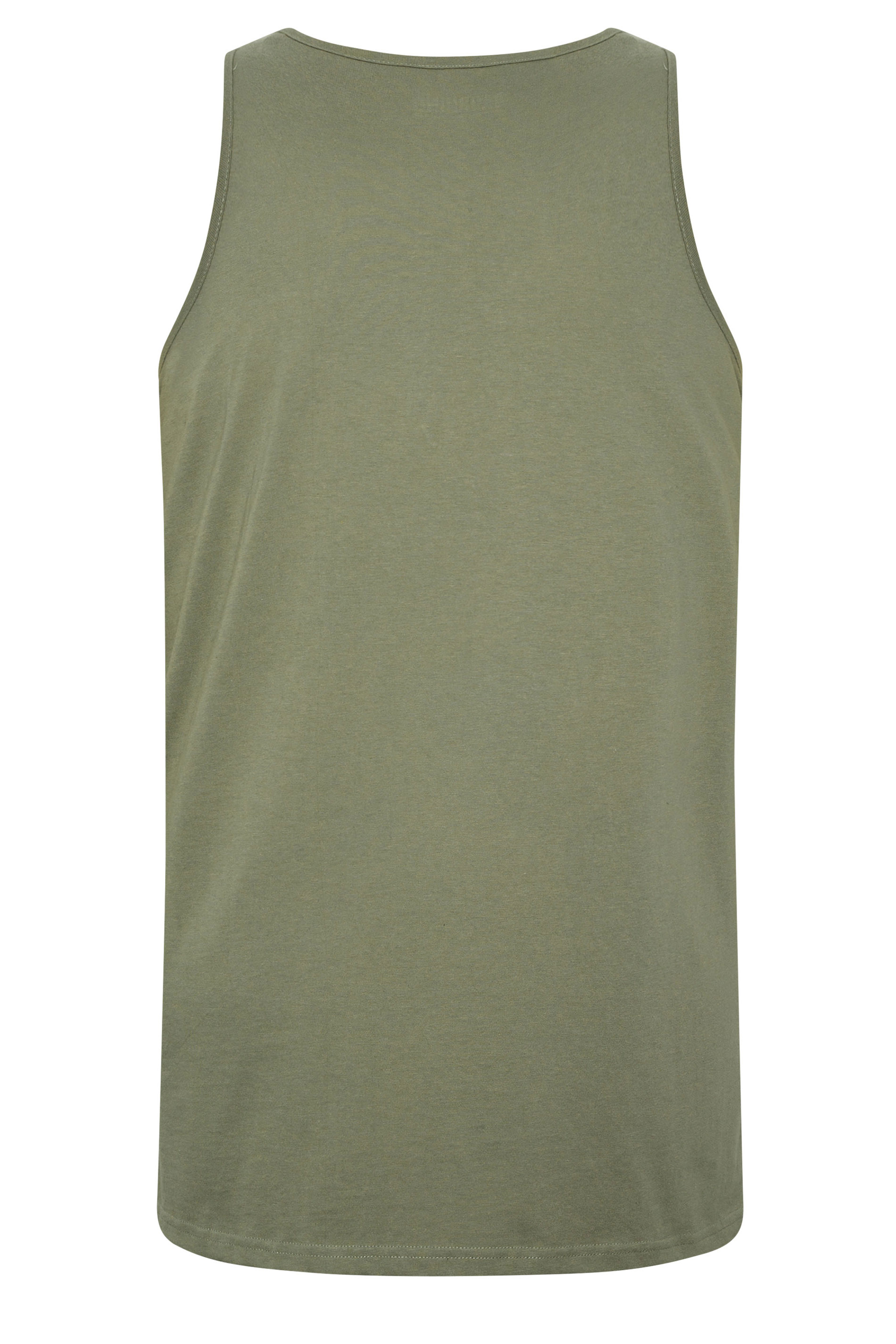 BadRhino Big & Tall 3 PACK Green/Blue/Brown Plain Vest Tops | BadRhino 8