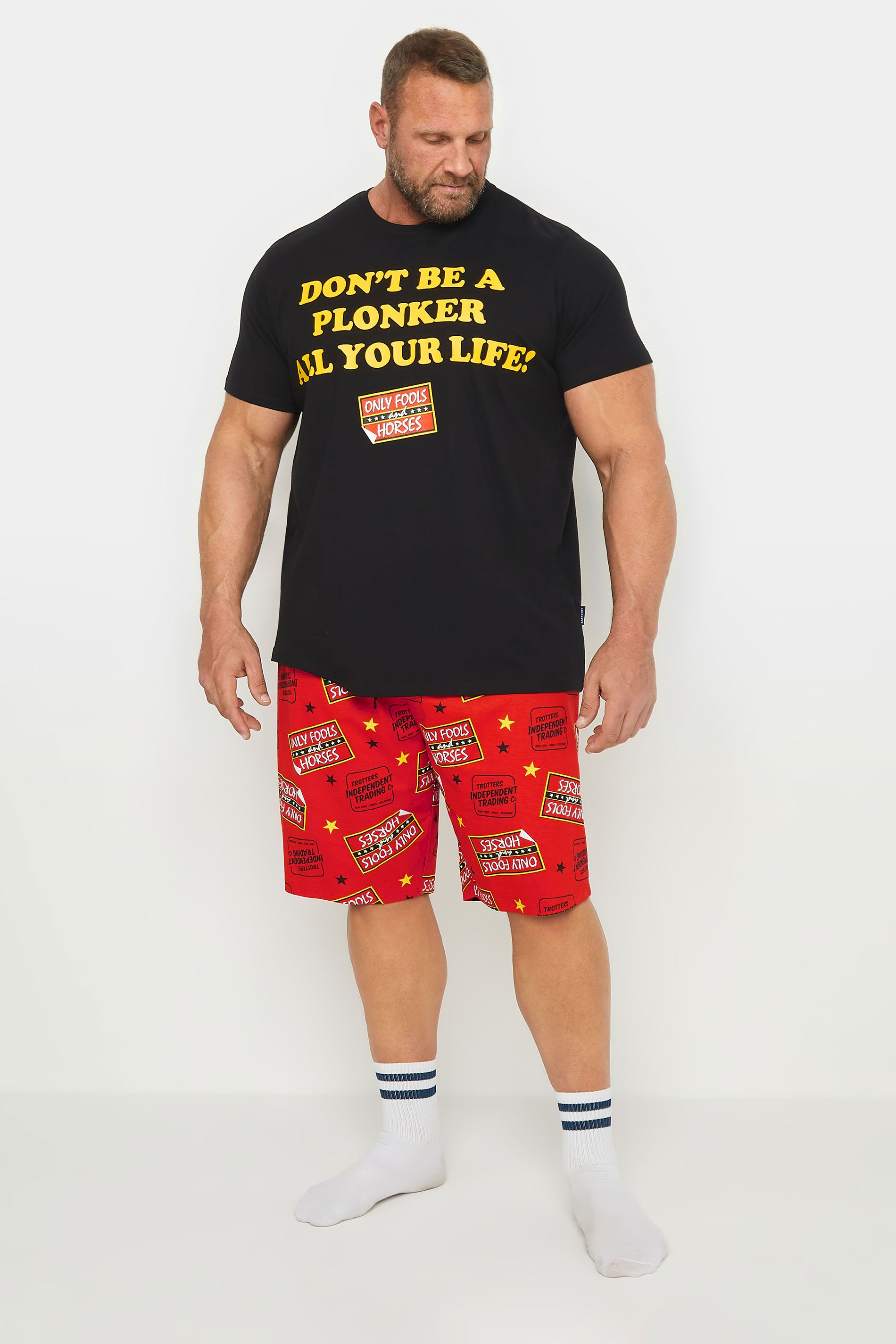 BadRhino Big & Tall Red Only Fools And Horses Pyjama Set | BadRhino 1