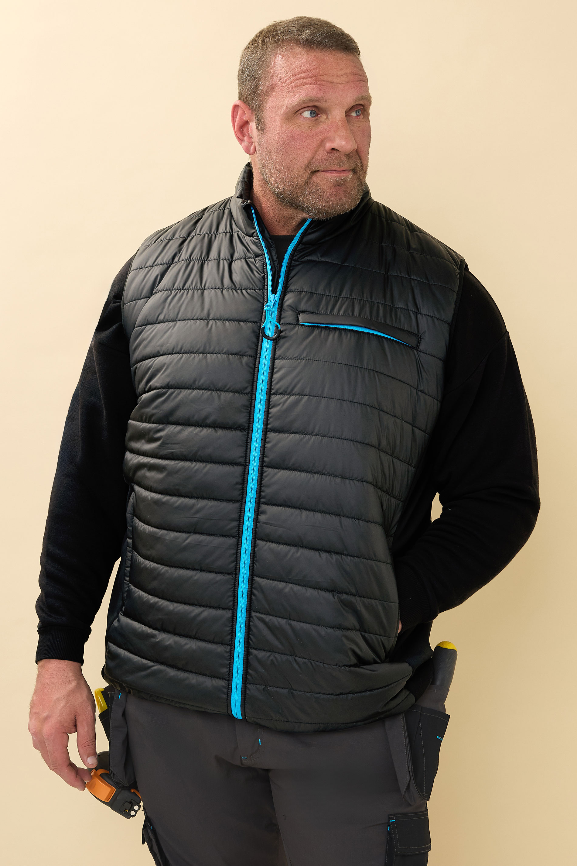 BadRhino Big & Tall Black Workwear Gilet | BadRhino 2