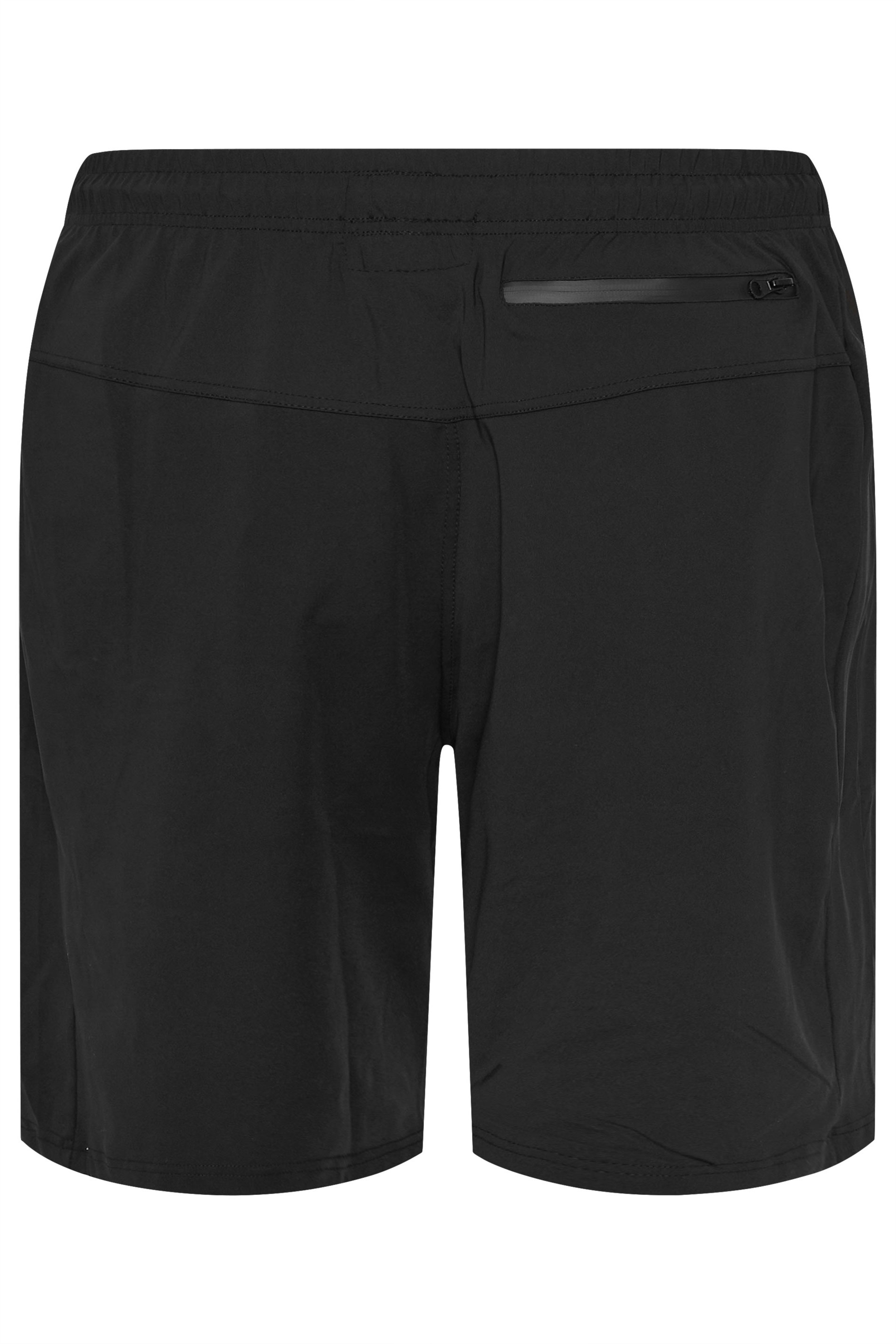 KAM Big & Tall Black Performance Shorts | BadRhino 5