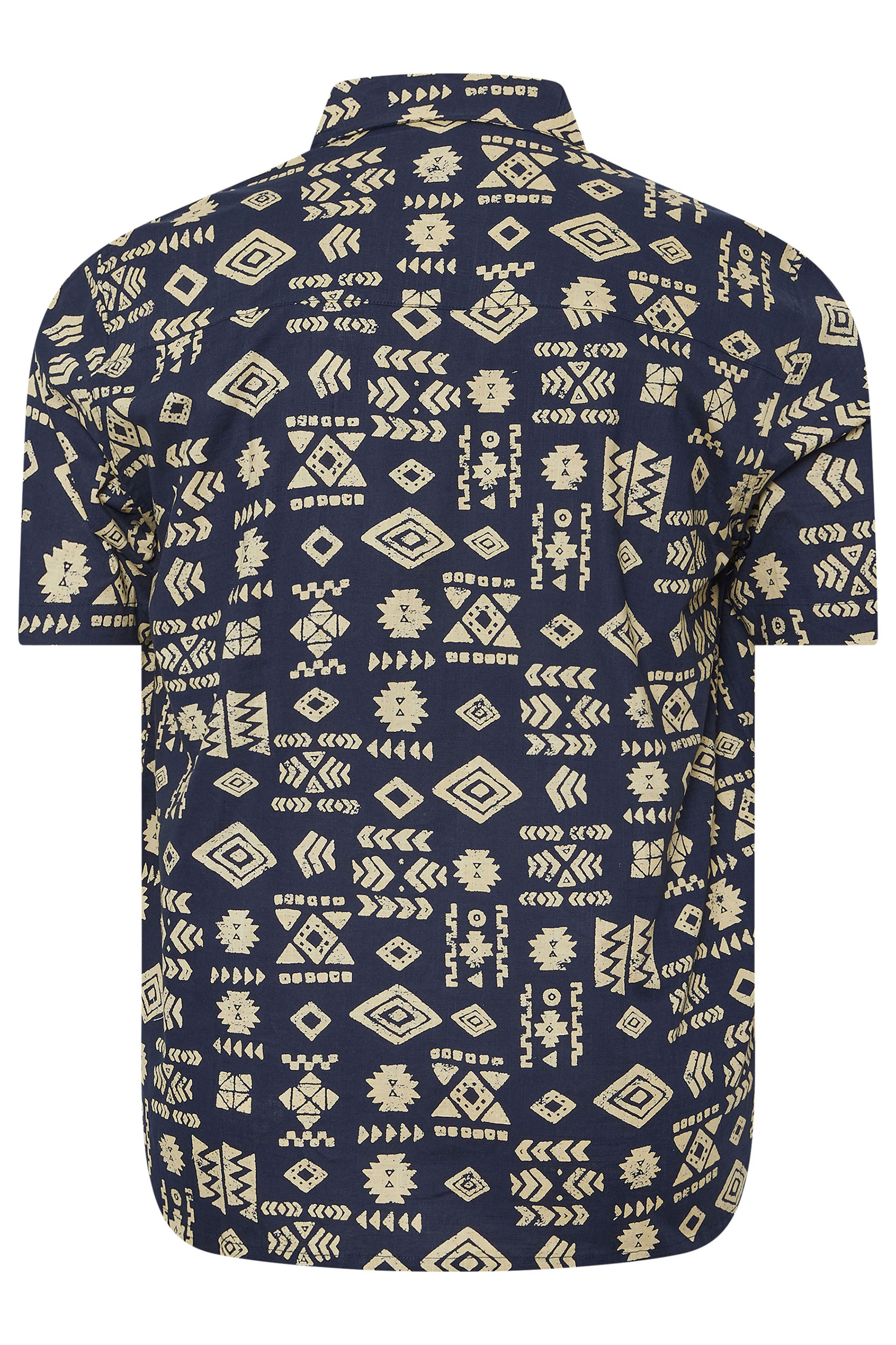 BadRhino Big & Tall Navy Blue Tribal Revere Shirt | BadRhino 5