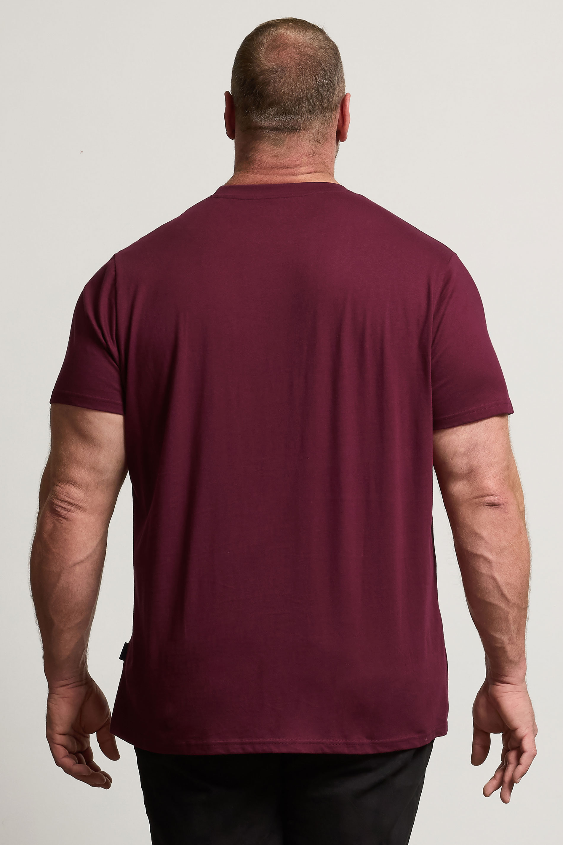 BadRhino Big & Tall 3 PACK Burgundy Red & Navy Blue Scripted T-Shirts | BadRhino 4