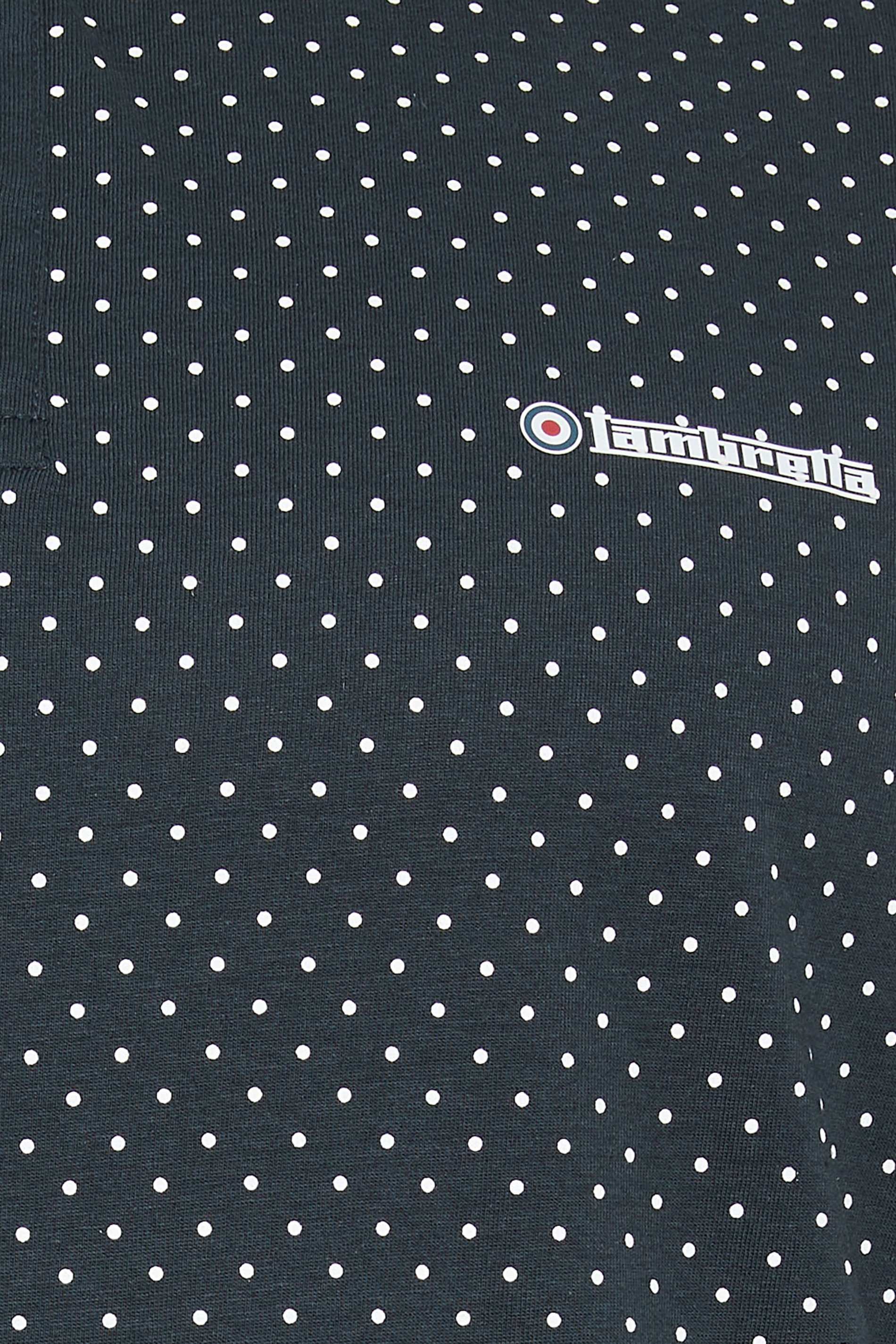 LAMBRETTA Big & Tall Navy Blue All Over Print Polo Shirt | BadRhino 3