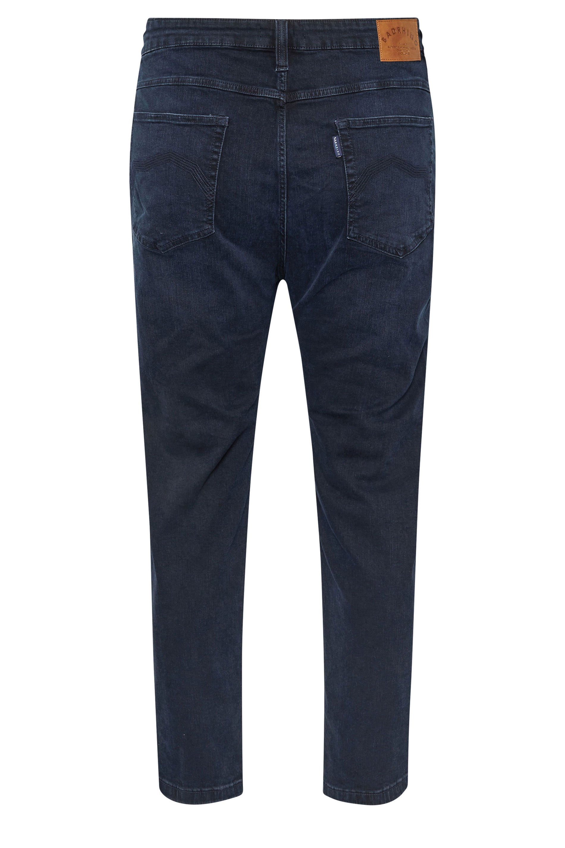 BadRhino Big & Tall Ink Blue Straight Leg Stretch Jeans | BadRhino 6
