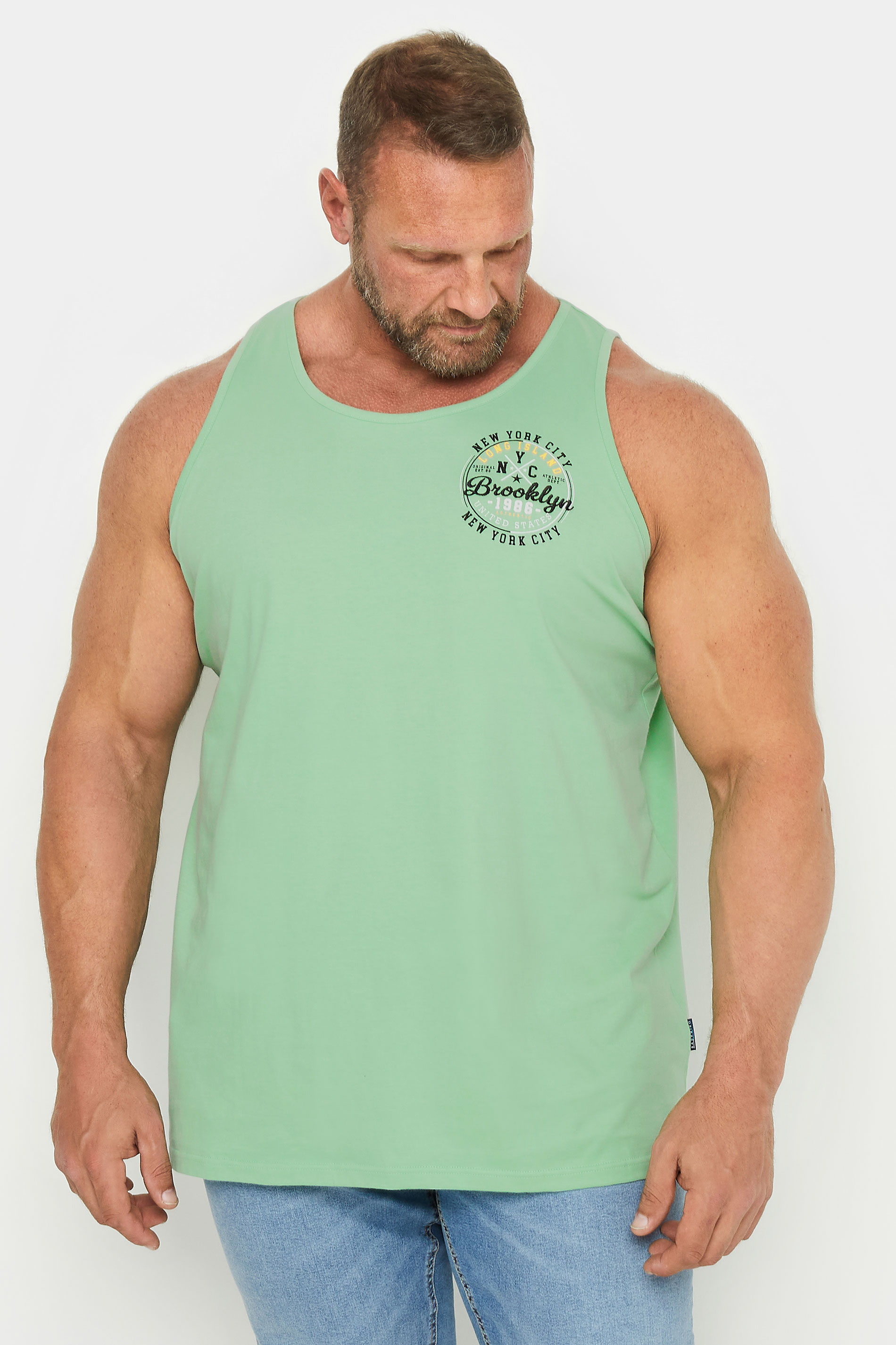 BadRhino Big & Tall Hemlock Green NYC Sleeveless Vest Top | BadRhino 2