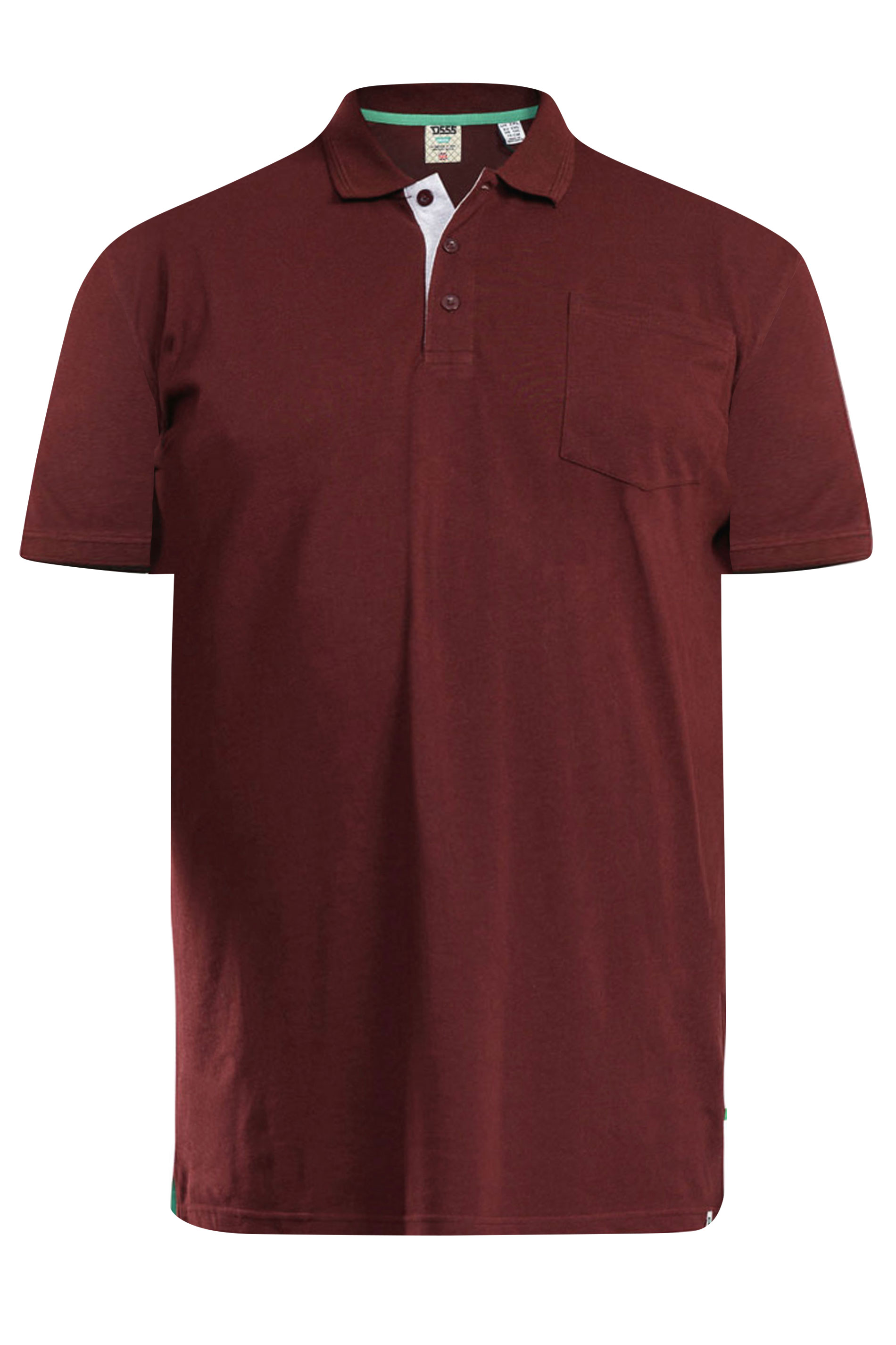 D555 Burgundy Basic Polo Shirt | BadRhino 1