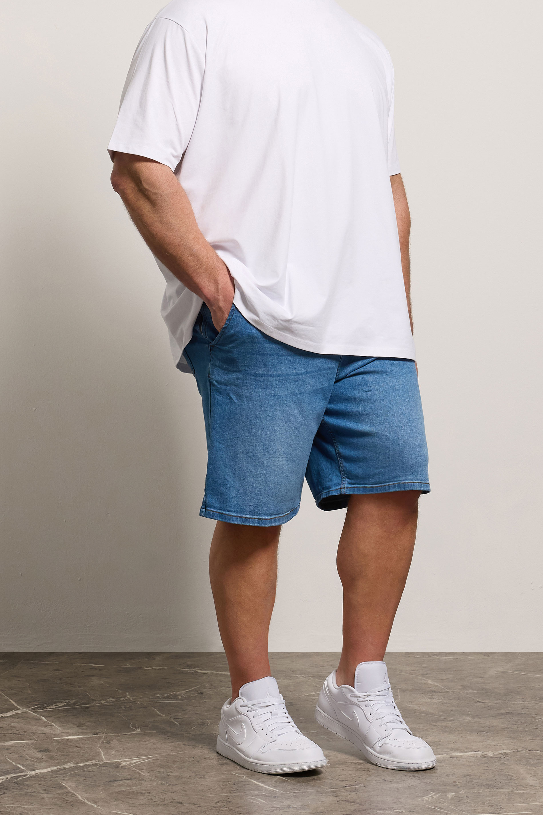 Kam Big & Tall Blue Elasticated Stretch Shorts | BadRhino 3