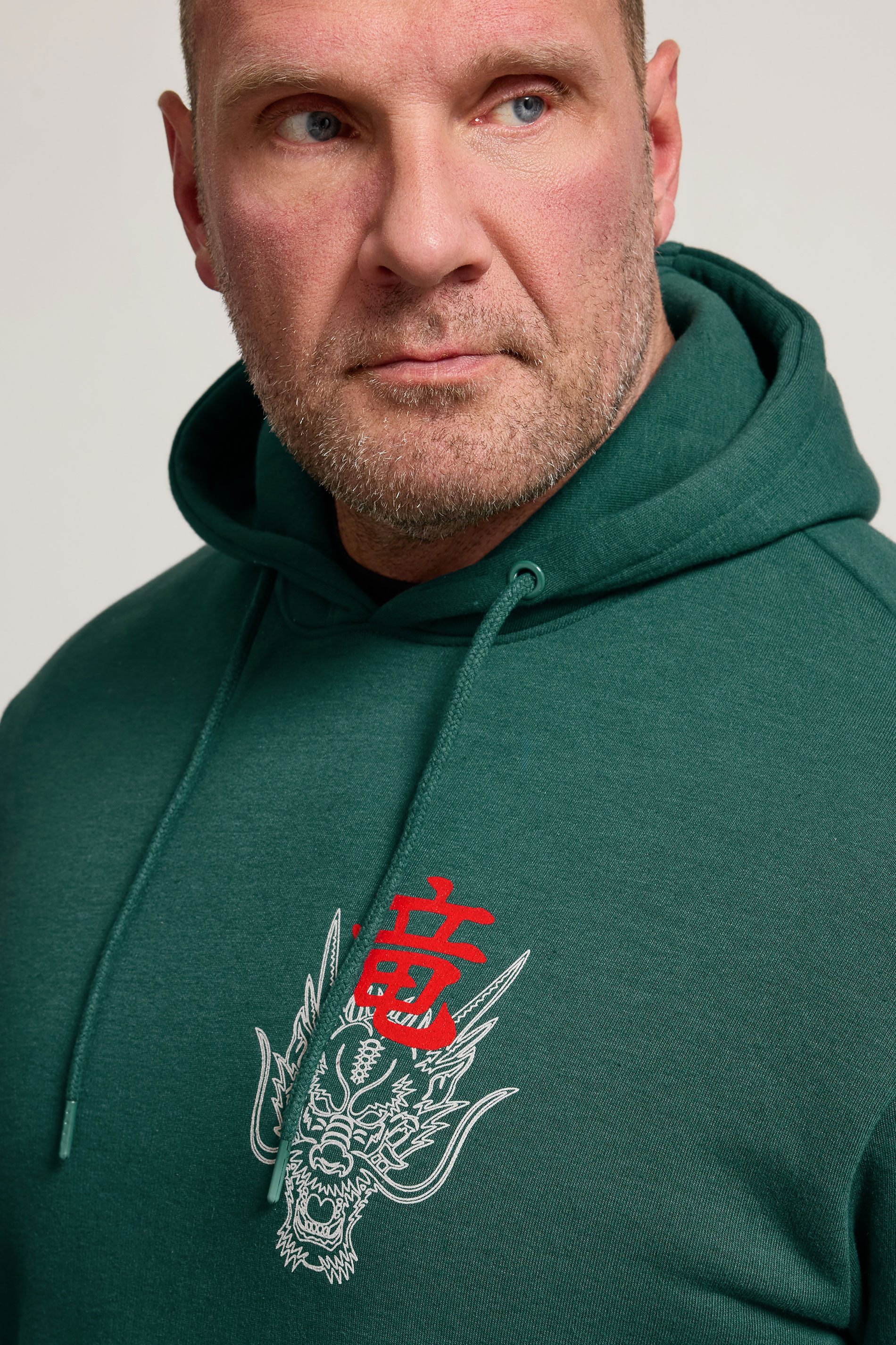 BadRhino Big & Tall Green Dragon Graphic Hoodie | BadRhino 4