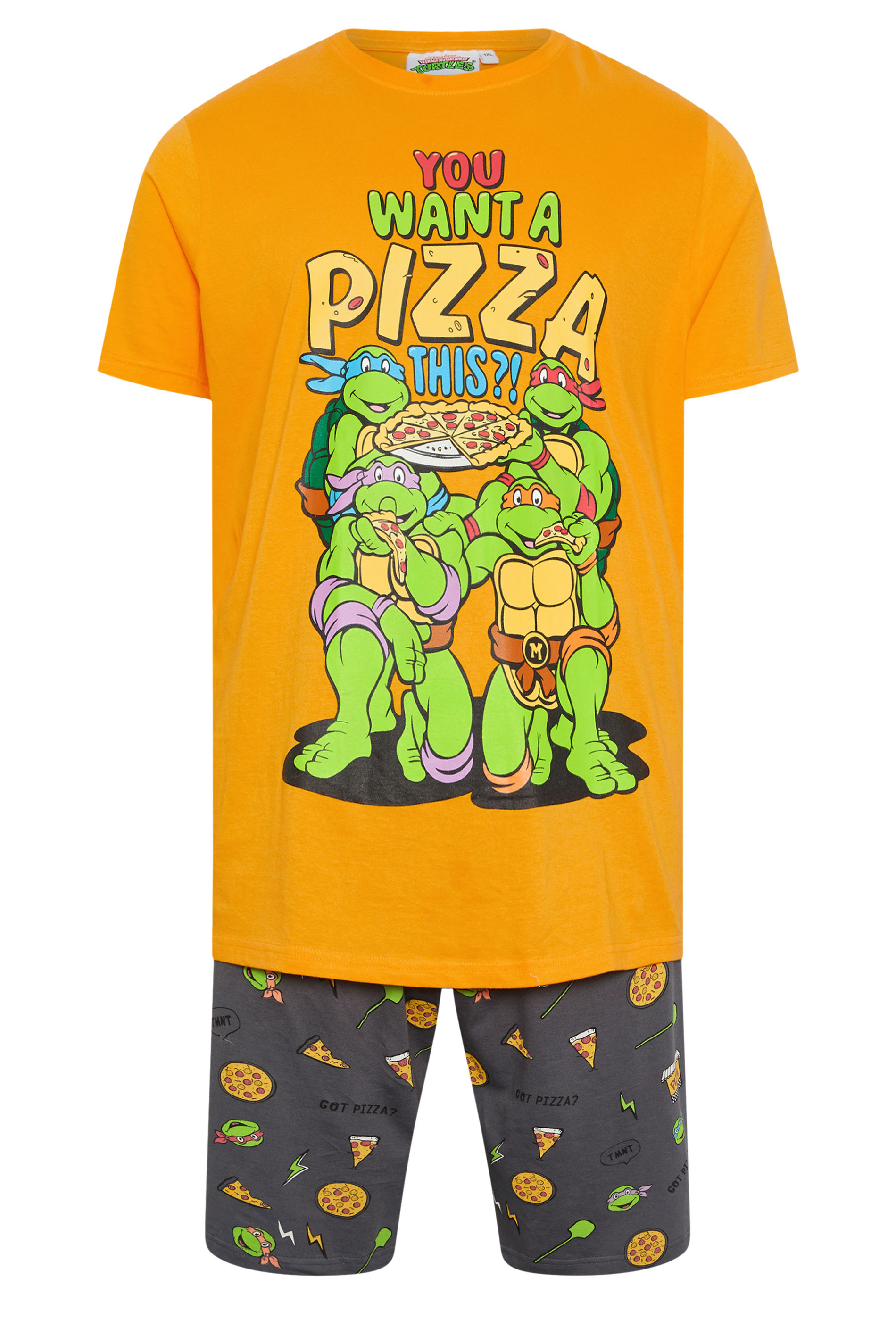 BadRhino Big & Tall Orange Ninja Turtle Pyjama Set | BadRhino 6