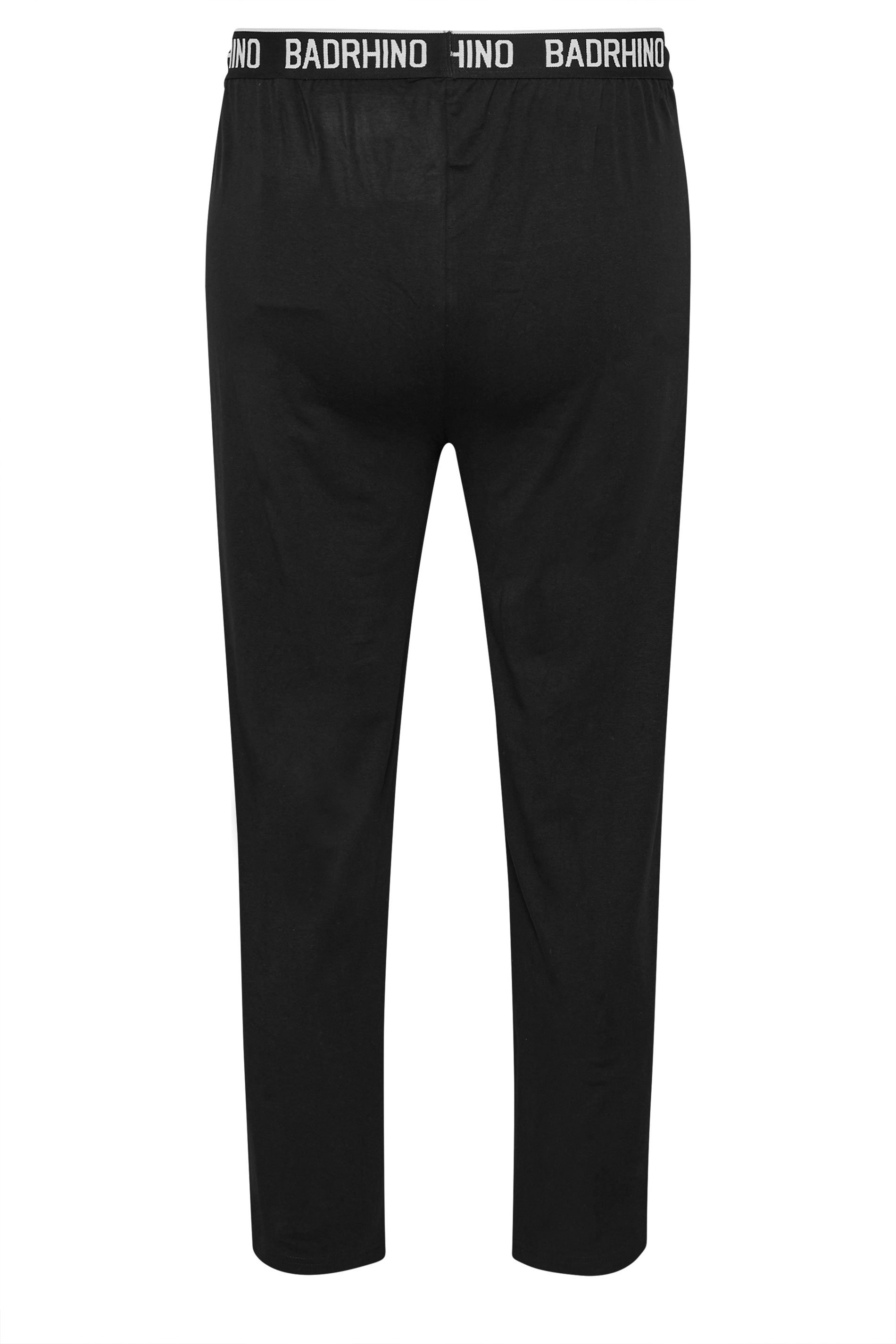 BadRhino Big & Tall 2 PACK Black Lounge Trousers | BadRhino 8
