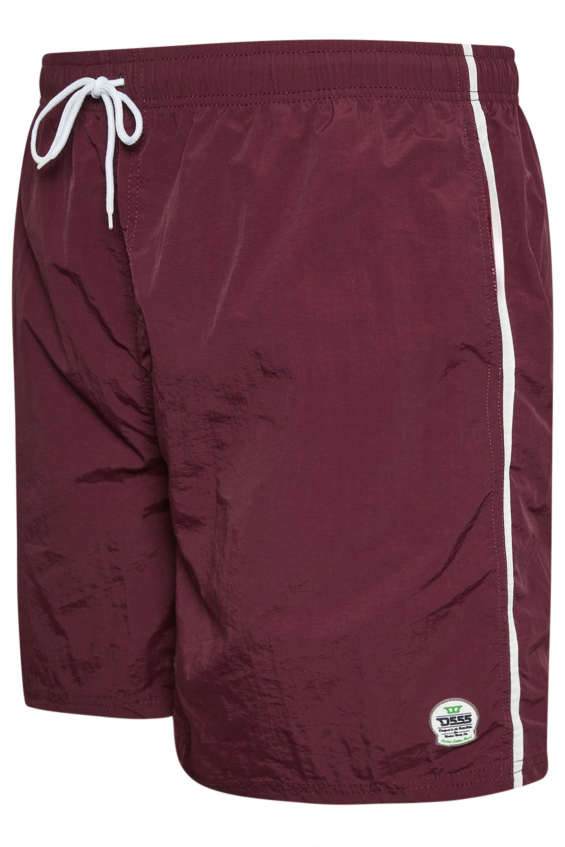 D555 Burgundy Full Length Swim Shorts | BadRhino 6