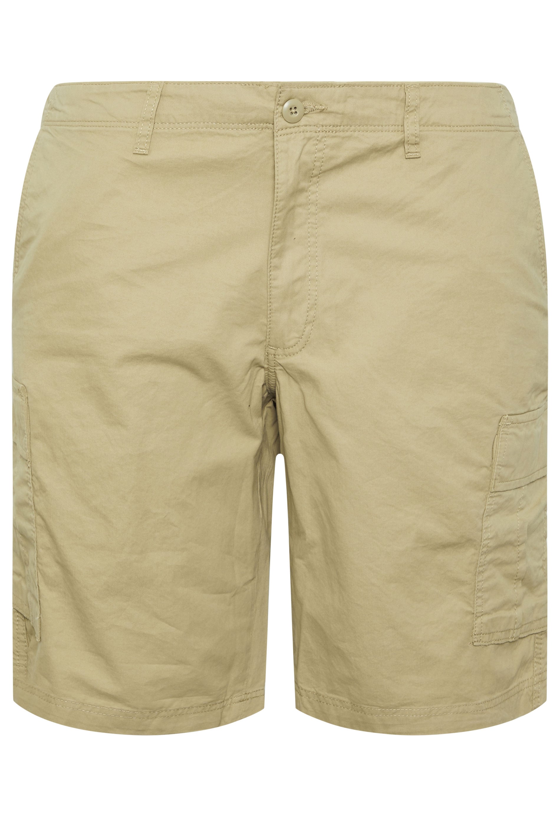 JACK & JONES Big & Tall 2 PACK Neutral And Olive Green Cargo Shorts | BadRhino 8