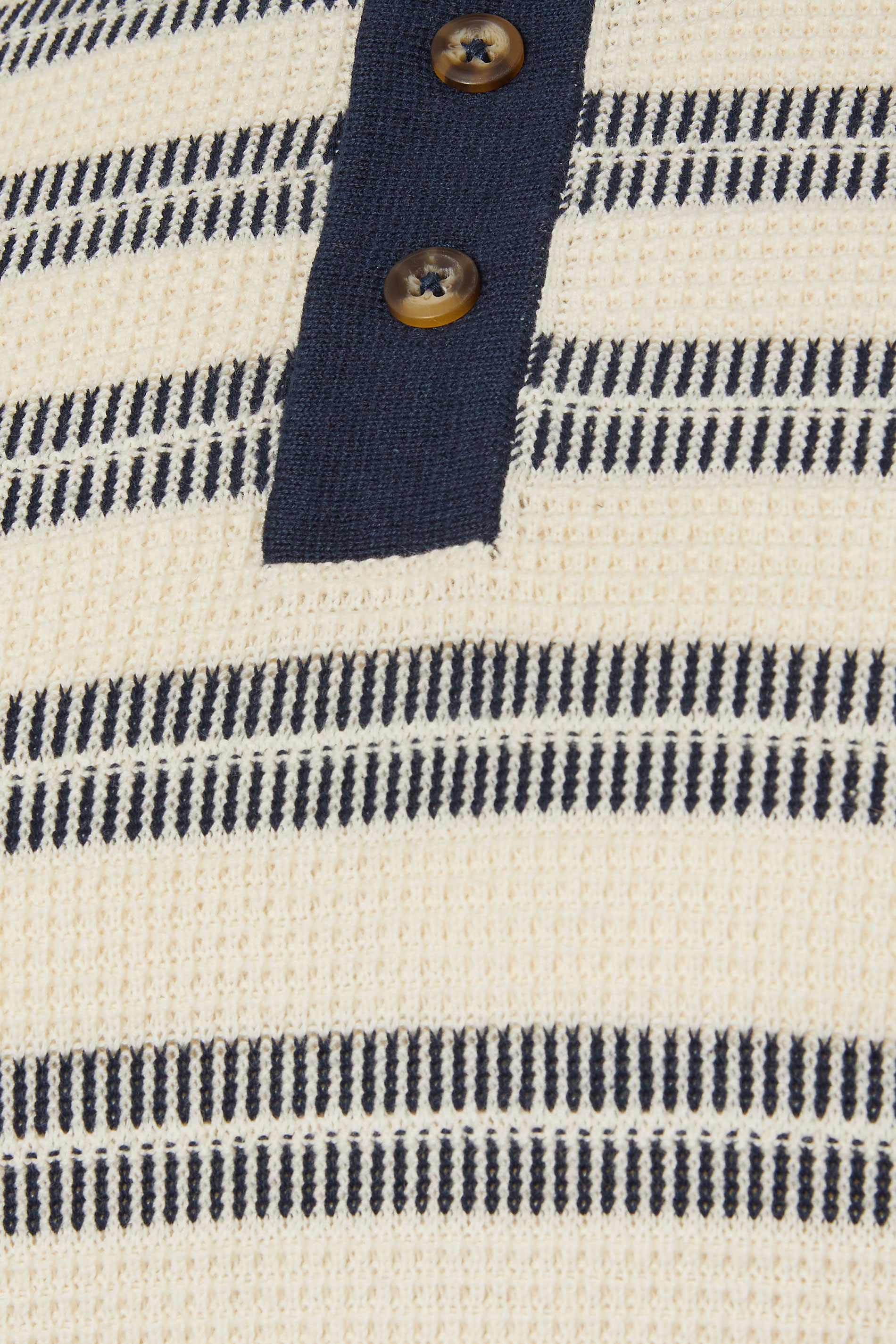 BadRhino Big & Tall Navy Blue & Cream Knitted Polo Shirt | BadRhino 7