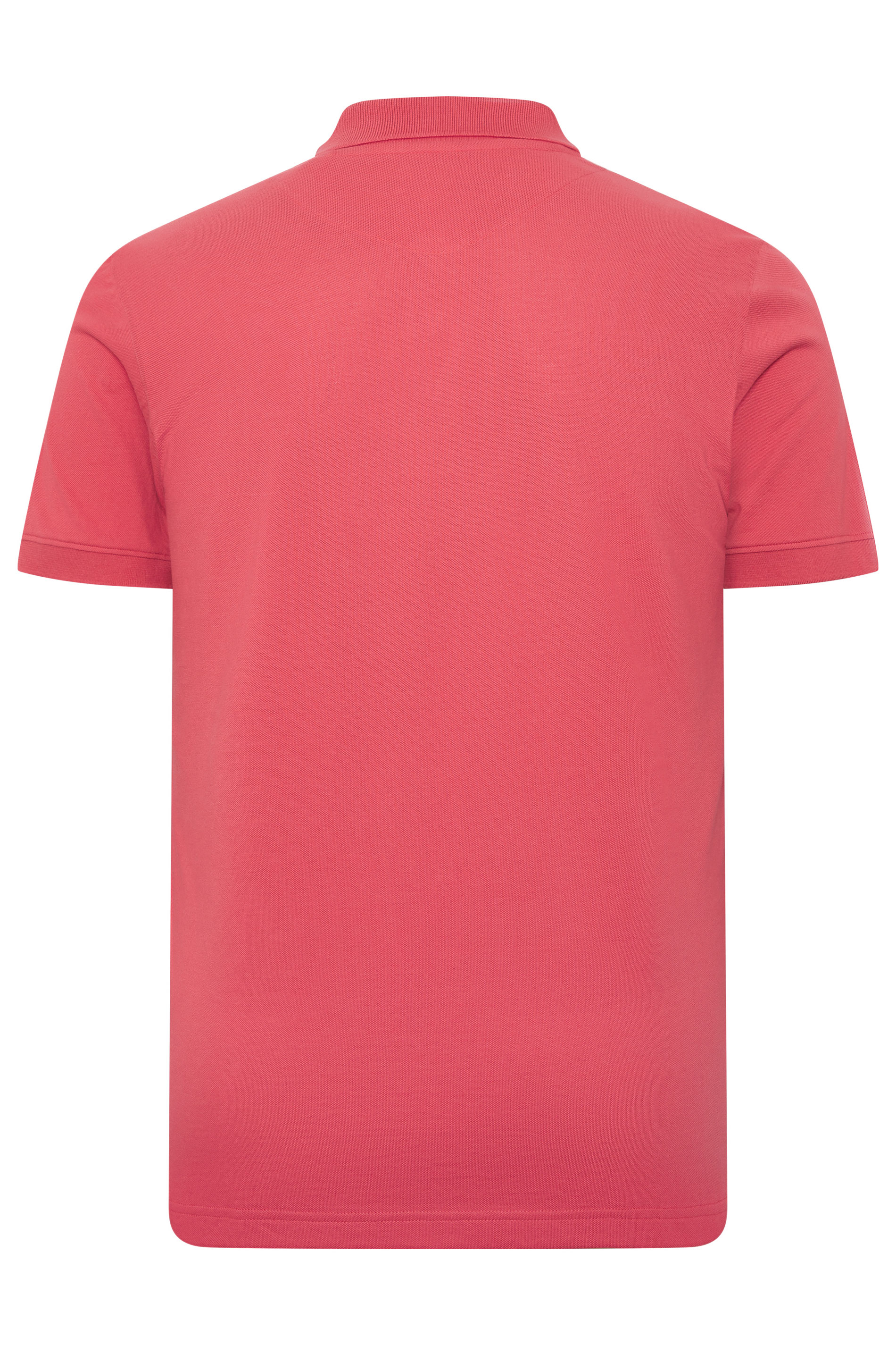 BadRhino Big & Tall Pink & Yellow Contrast Short Sleeve Polo Shirt | BadRhino 6