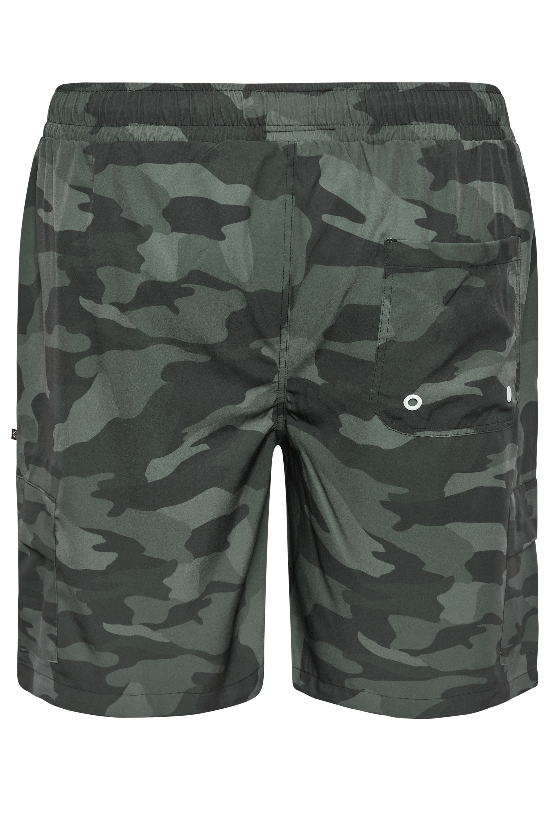 KAM Big & Tall Grey Camo Cargo Swim Shorts | BadRhino 4