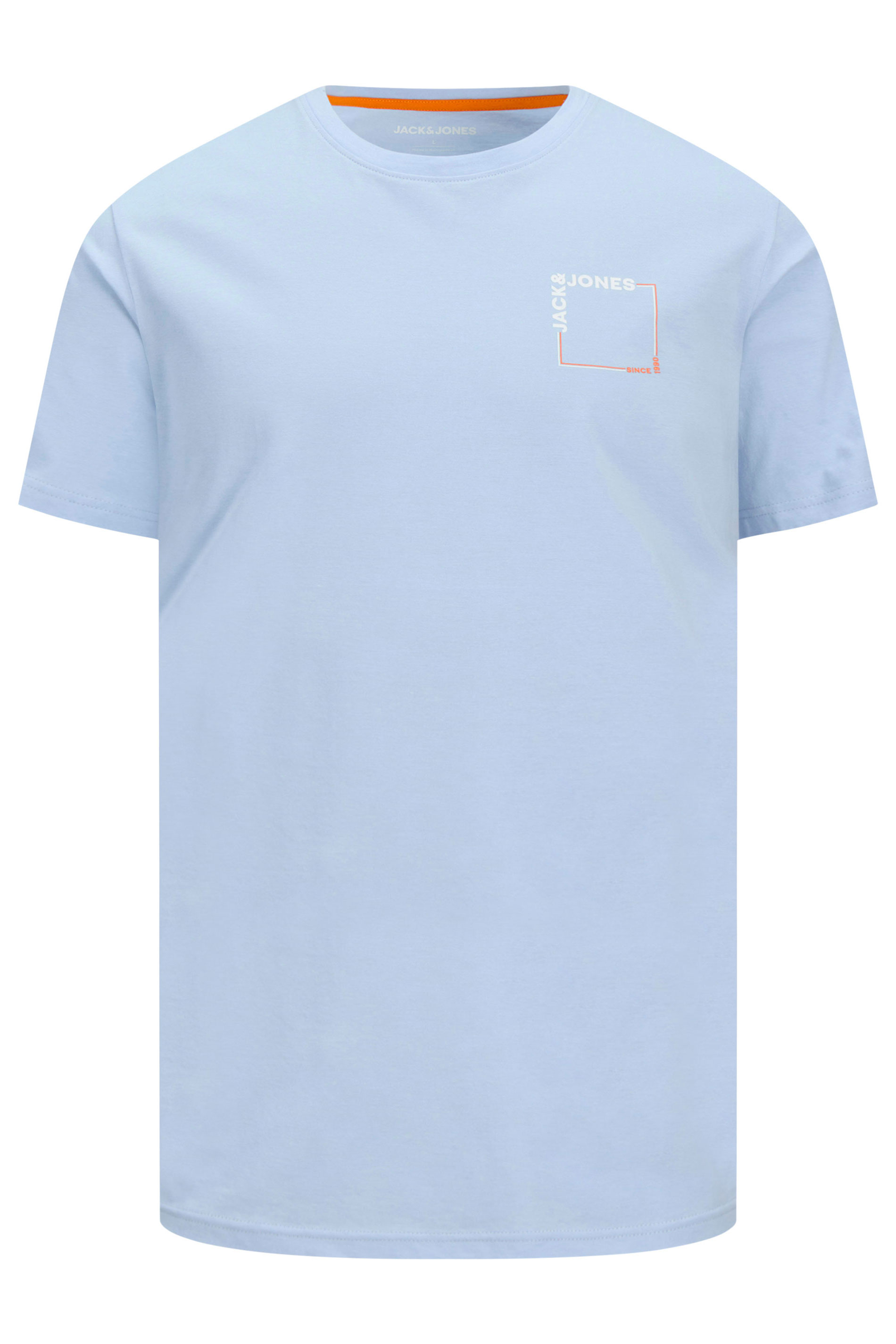 JACK & JONES Big & Tall Light Blue Verner' T-Shirt | BadRhino 2