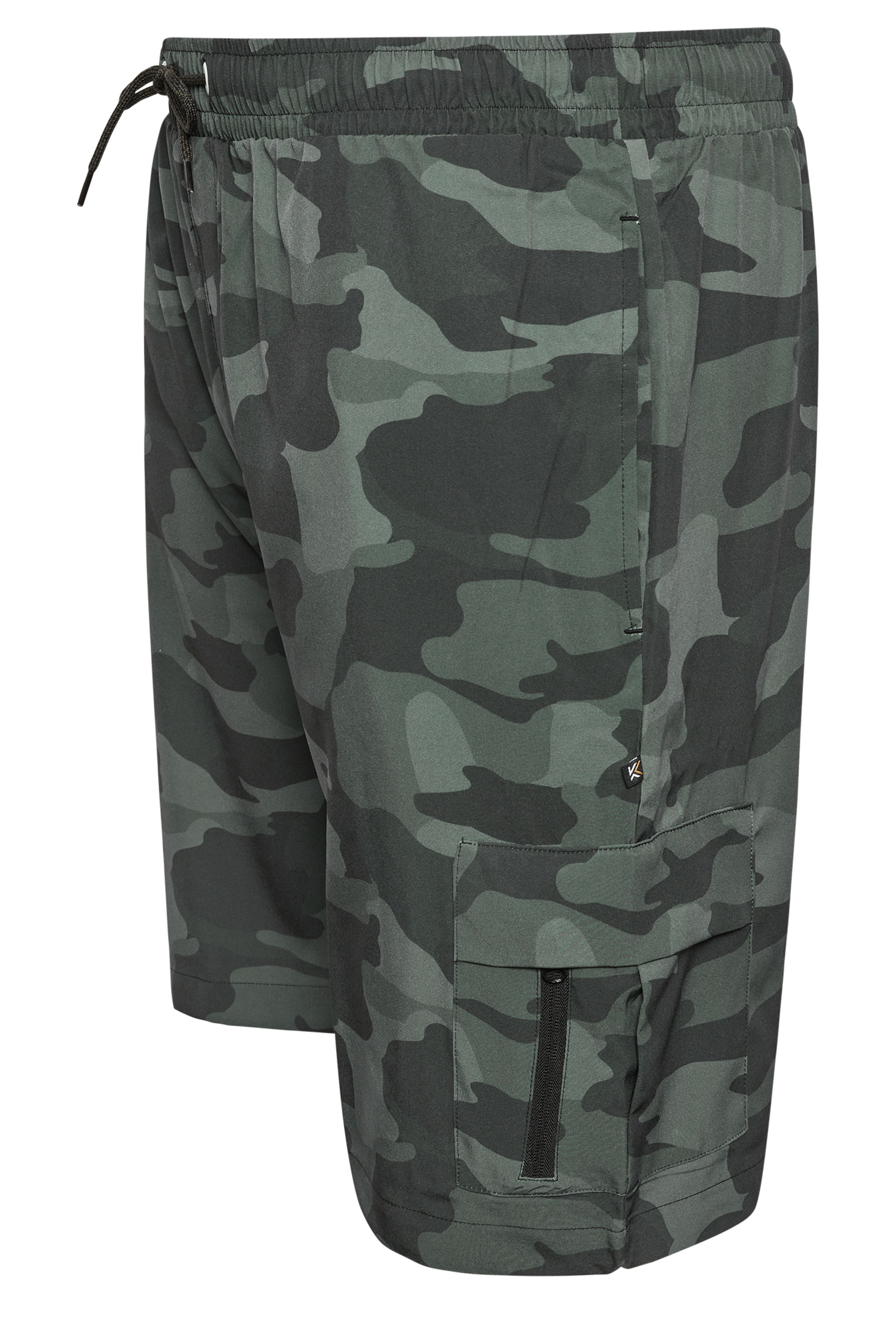 KAM Big & Tall Grey Camo Cargo Swim Shorts | BadRhino 5