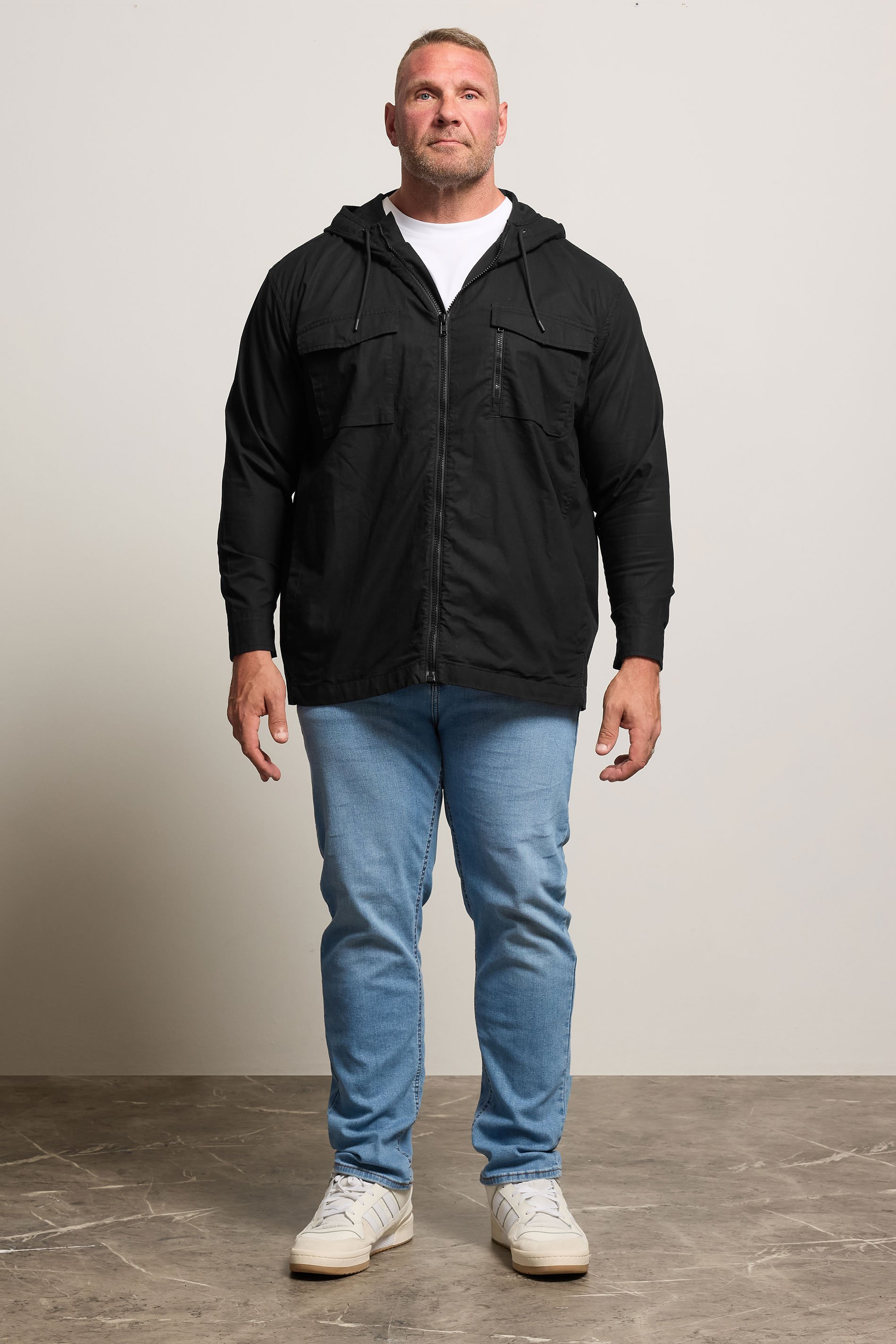 BadRhino Big & Tall Black Canvas Hooded Jacket | BadRhino 4