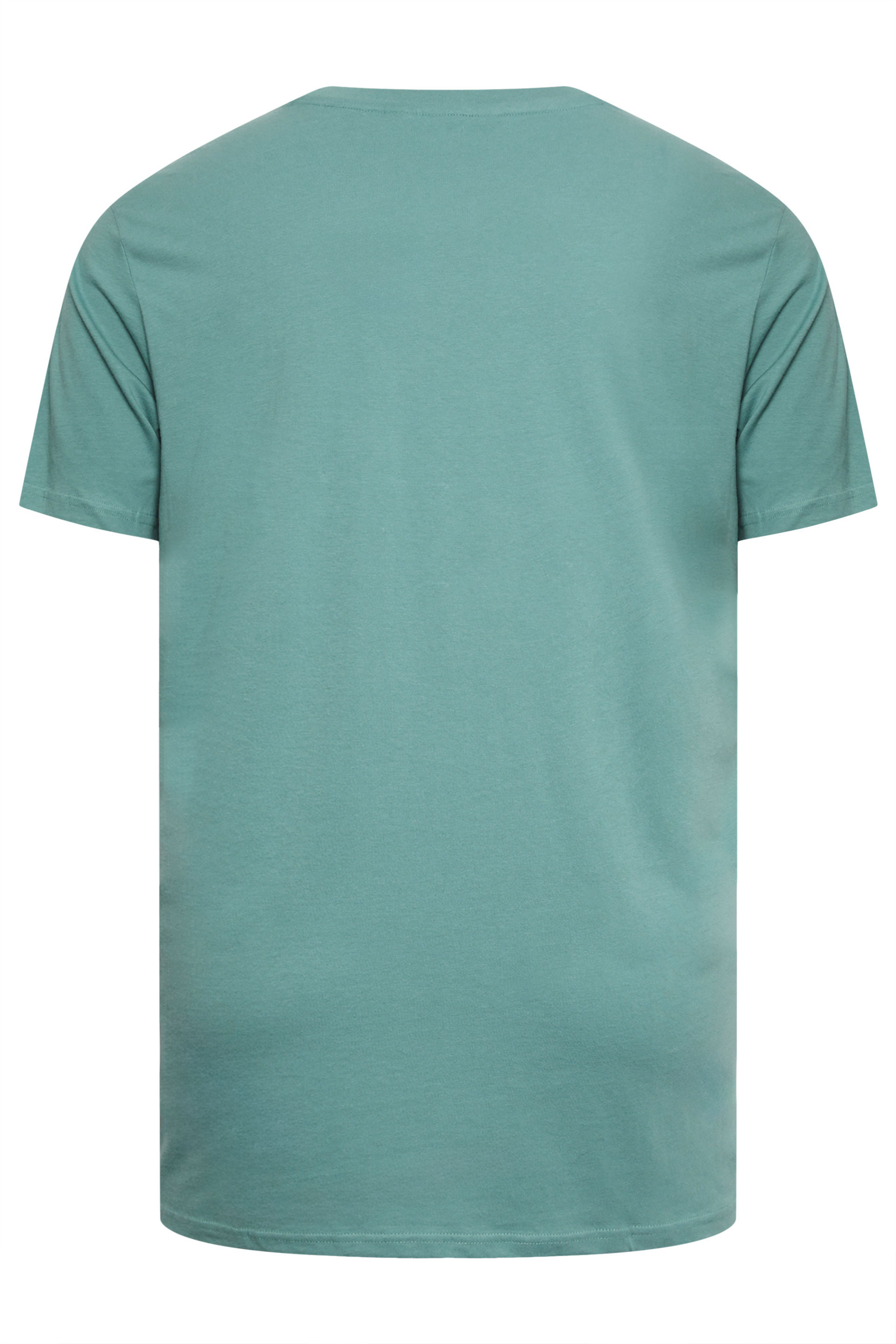 BEN SHERMAN Big & Tall Teal Blue Core Stripe T-Shirt | BadRhino 3