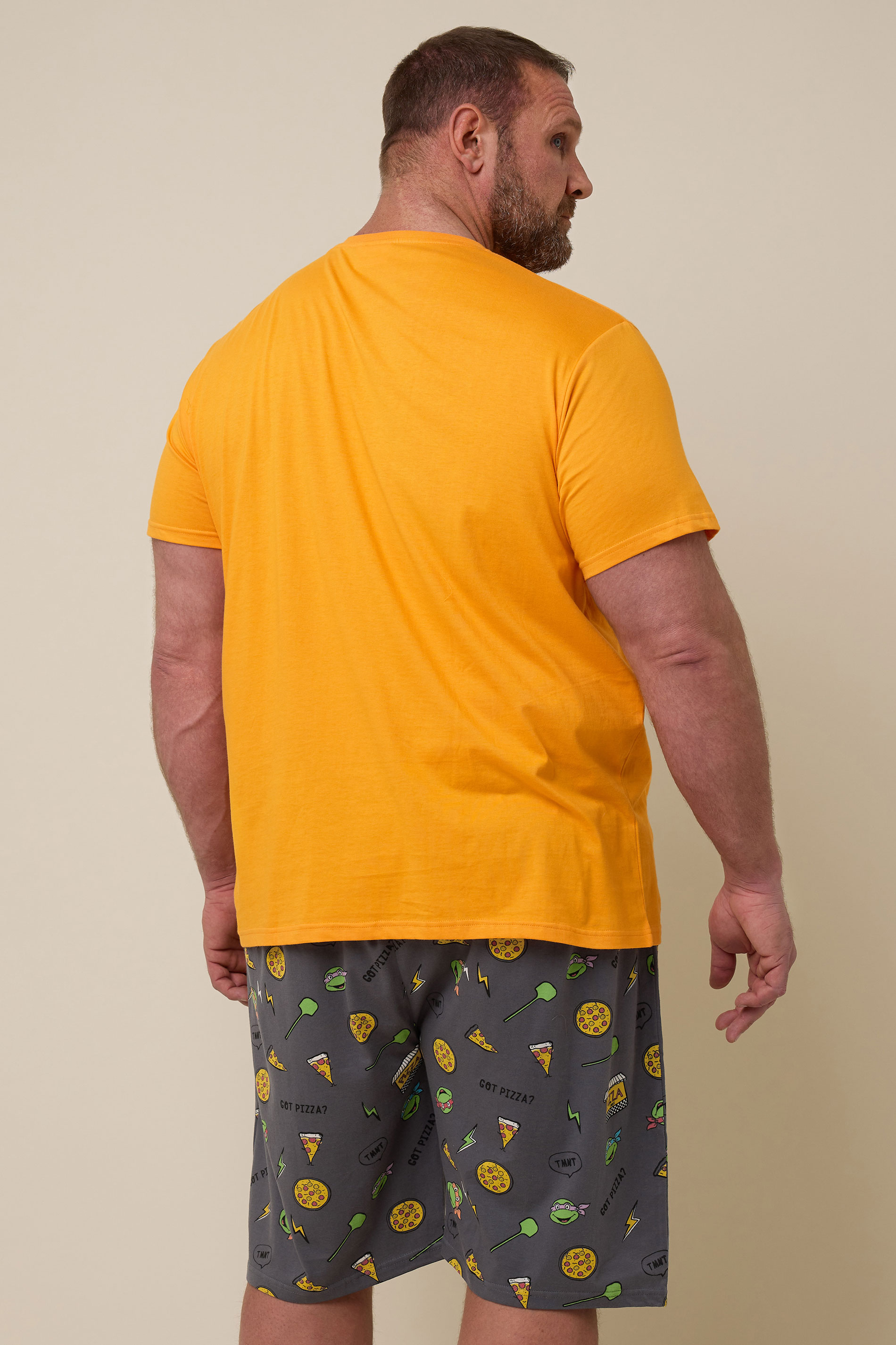 BadRhino Big & Tall Orange Ninja Turtle Pyjama Set | BadRhino 3