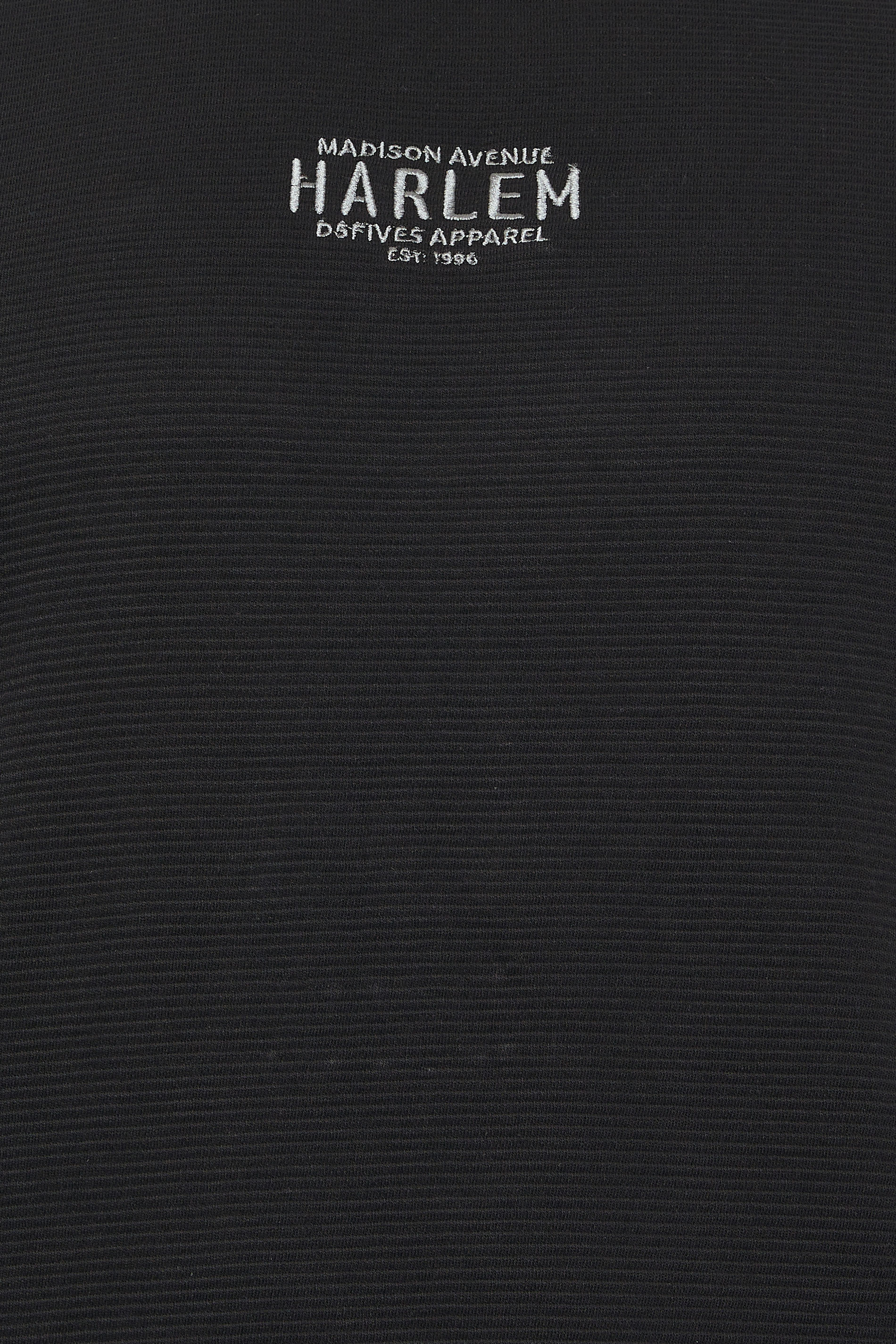 D555 Big & Tall Black 'Harlem' Ribbed T-Shirt | BadRhino 2