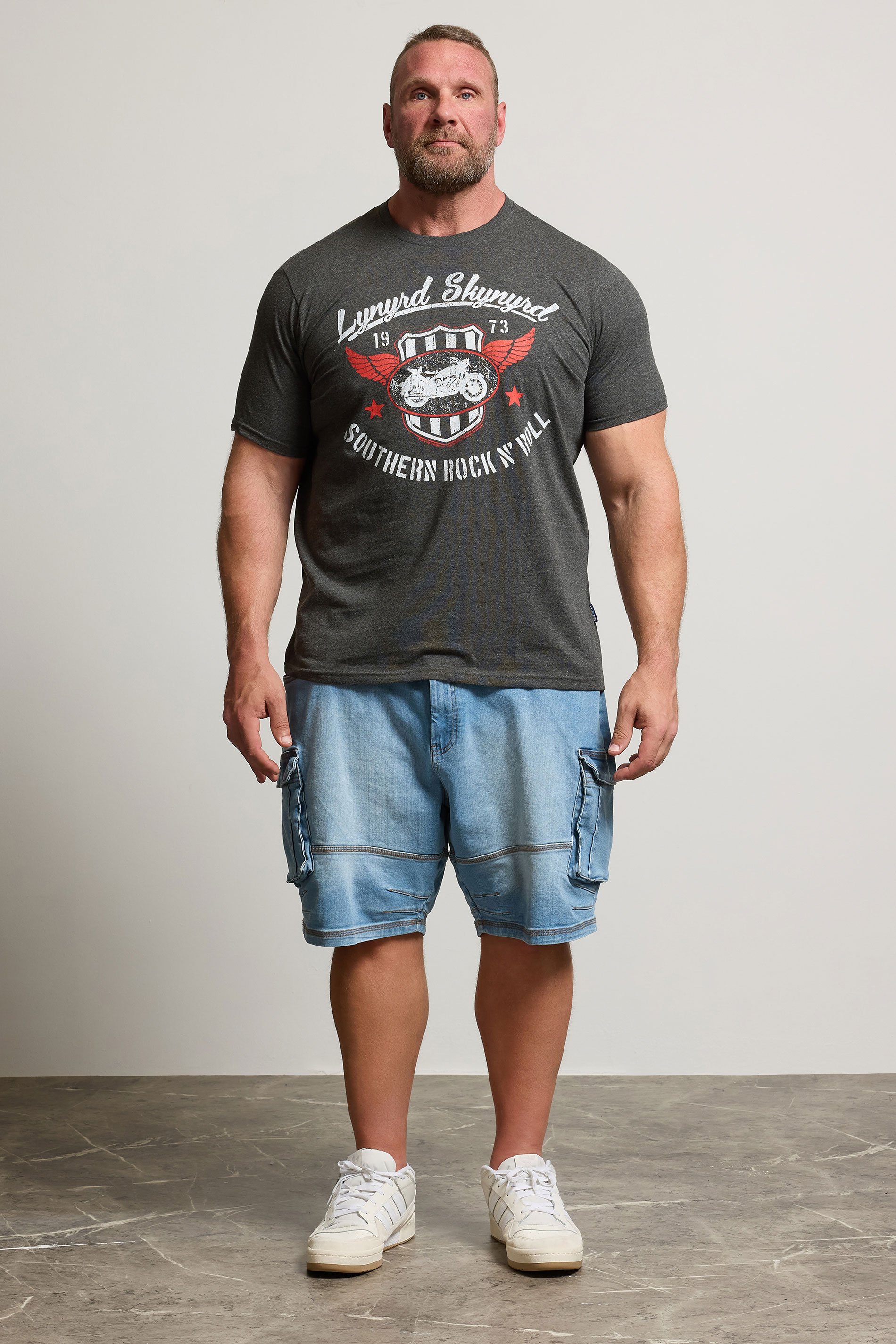 BadRhino Big & Tall Charcoal Grey 'Lynyrd Skynyrd' Graphic T-Shirt | BadRhino 2