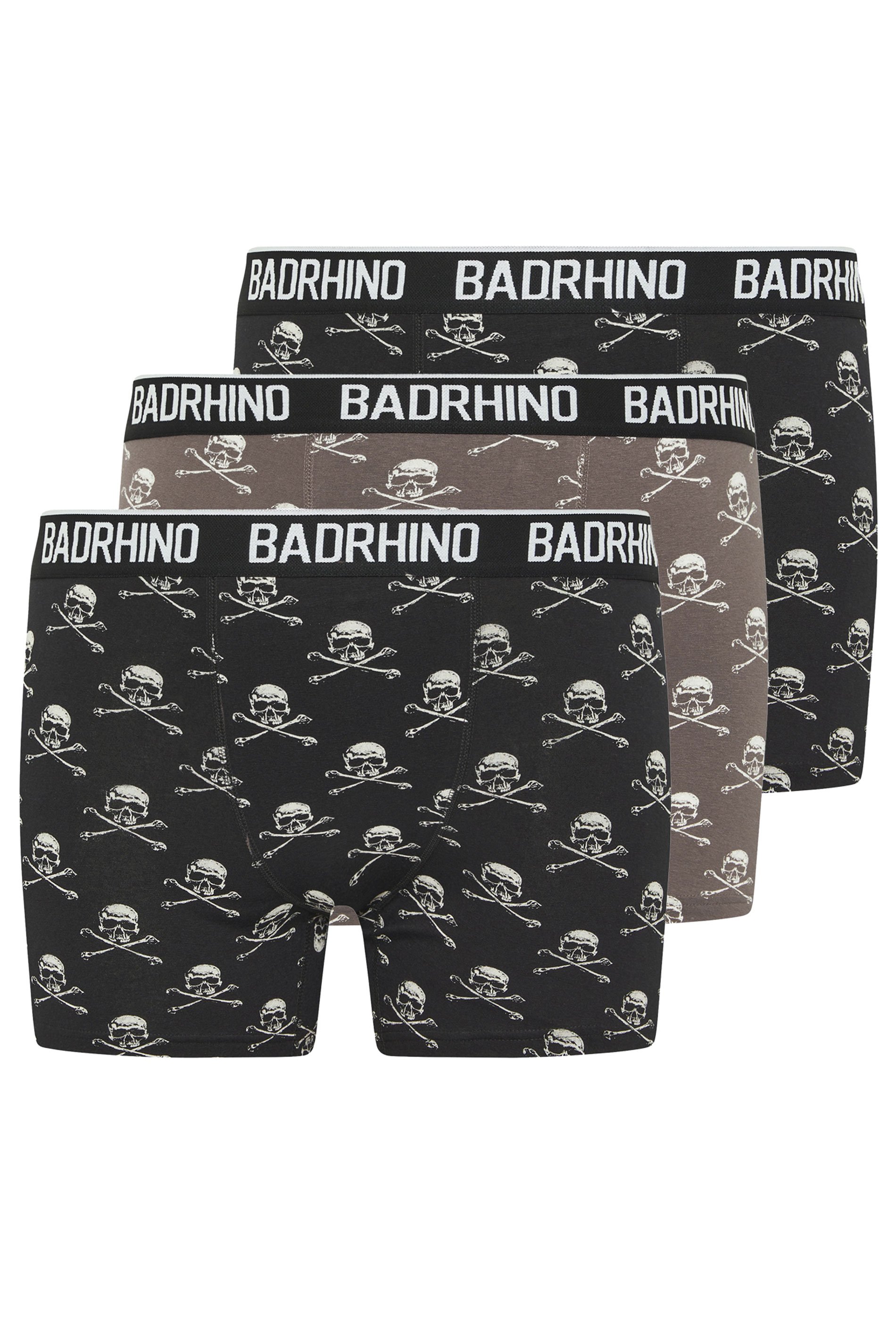 BadRhino Big & Tall 3 PACK Black Skull Boxers | BadRhino 1