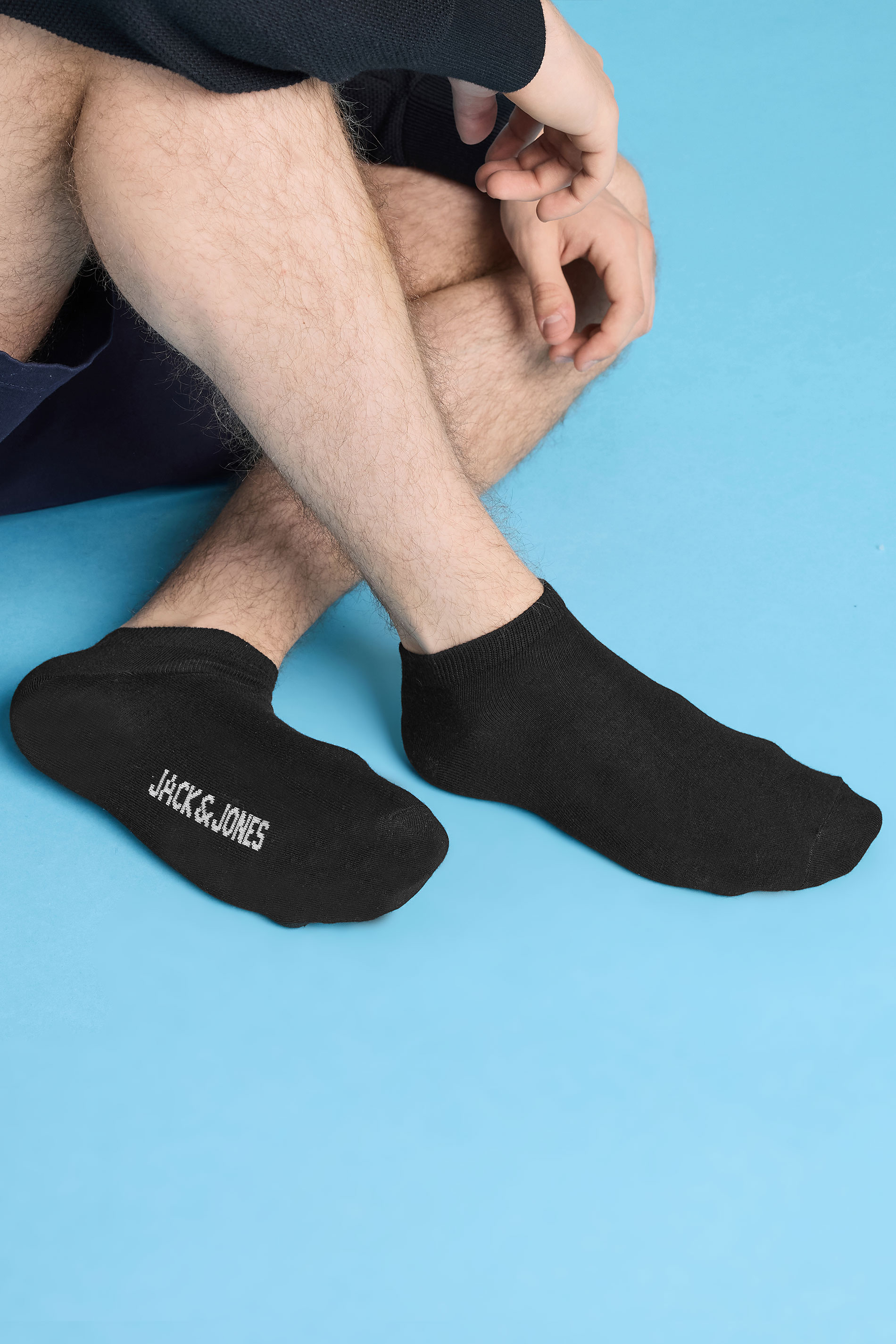 JACK & JONES 3 Pack Black Trainer Socks | BadRhino 2