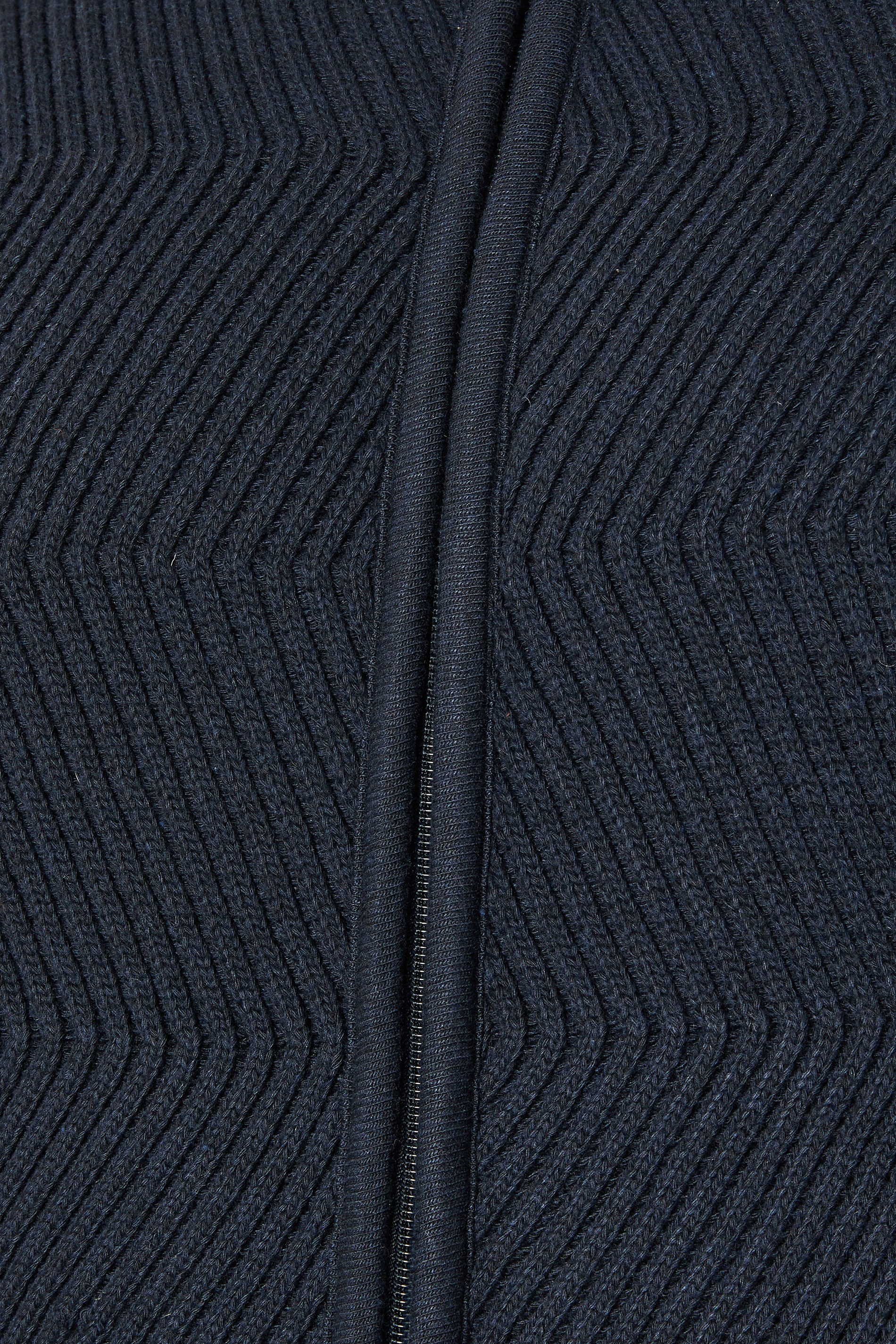 BadRhino Big & Tall Navy Blue Fleece Lined Ribbed Zip Through Ribbed Jumper | BadRhino 8