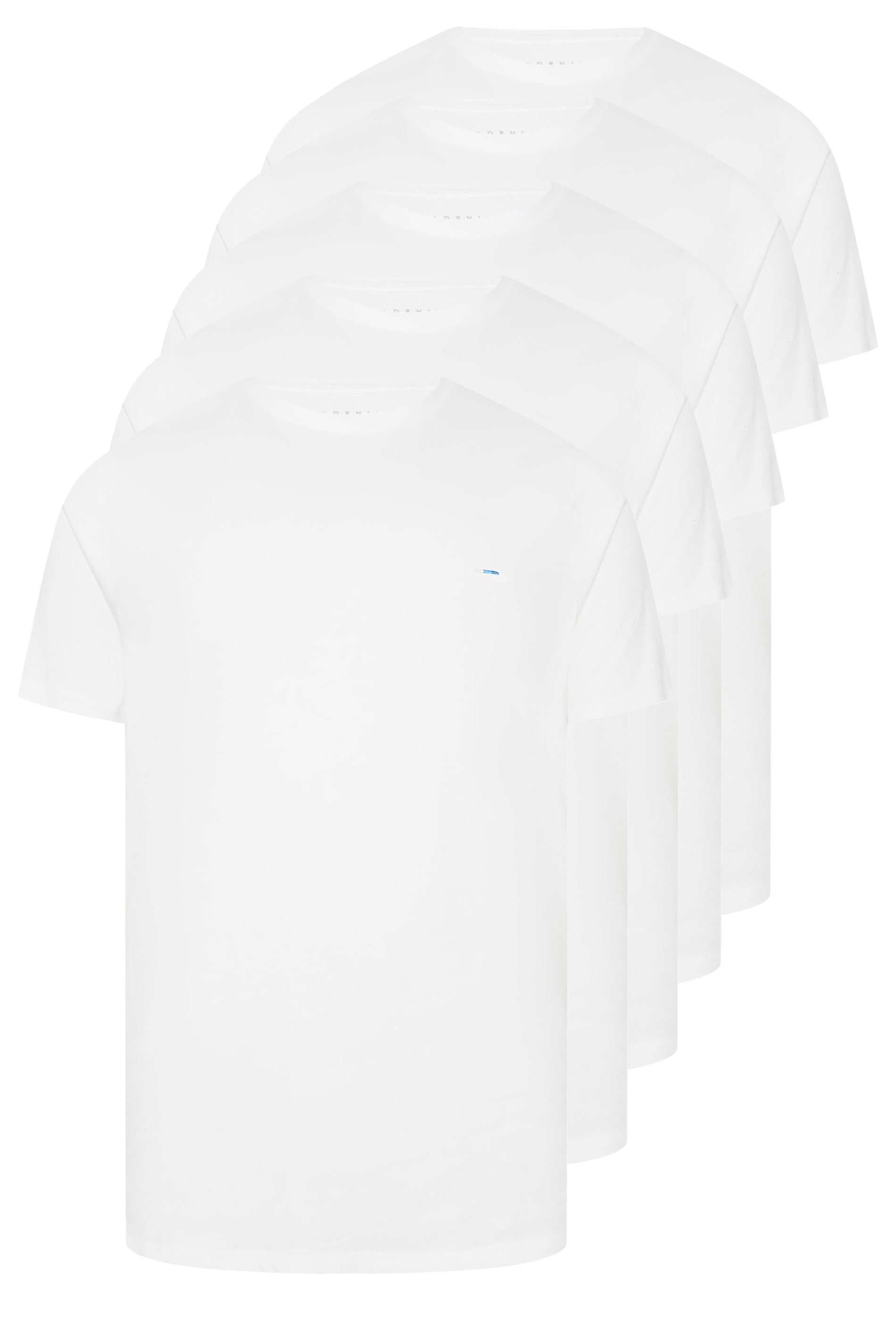 BadRhino Big & Tall 5 PACK White Extra Long Core T-Shirts | BadRhino 6