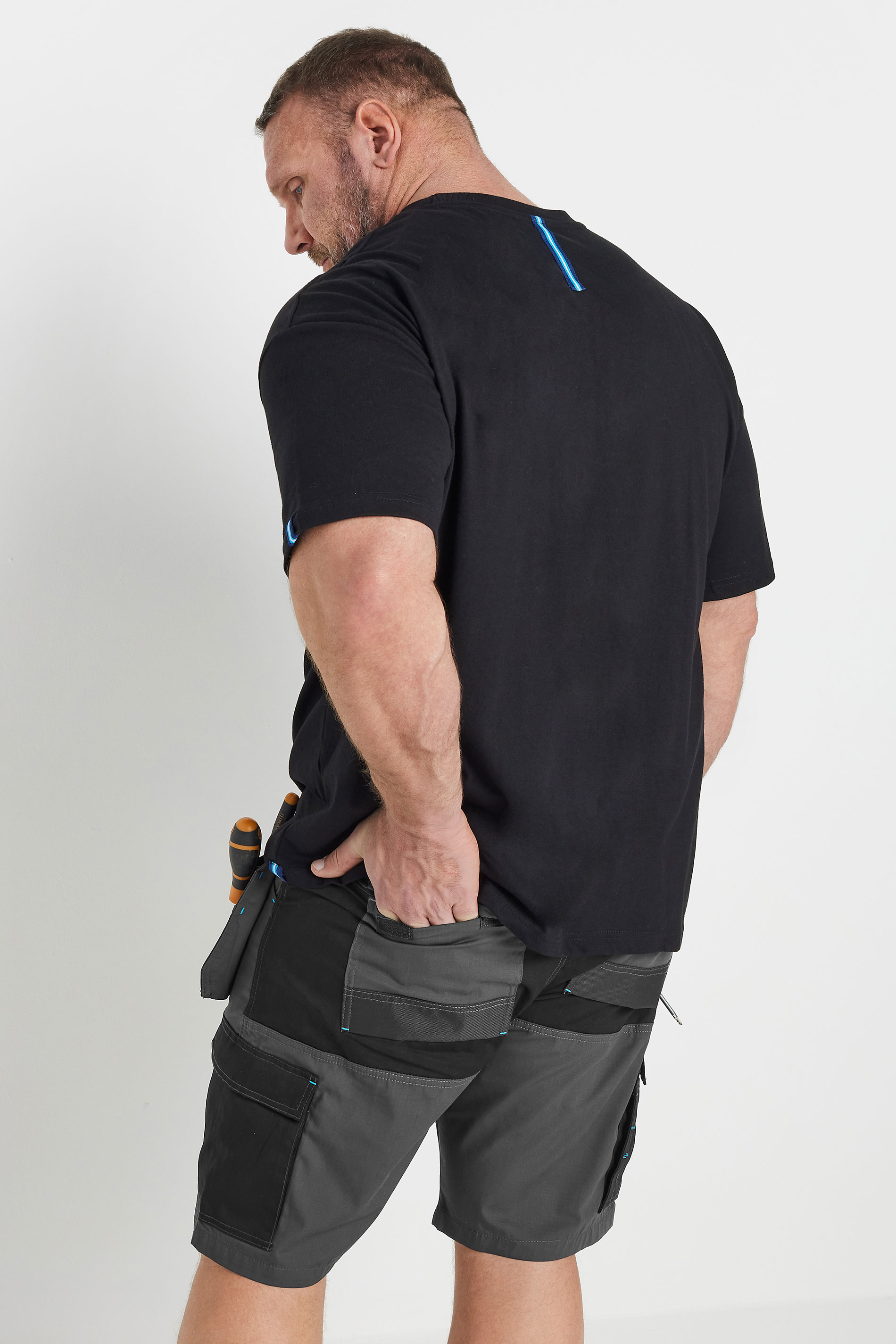 BadRhino Big & Tall Black Workwear Cargo Shorts | BadRhino 5