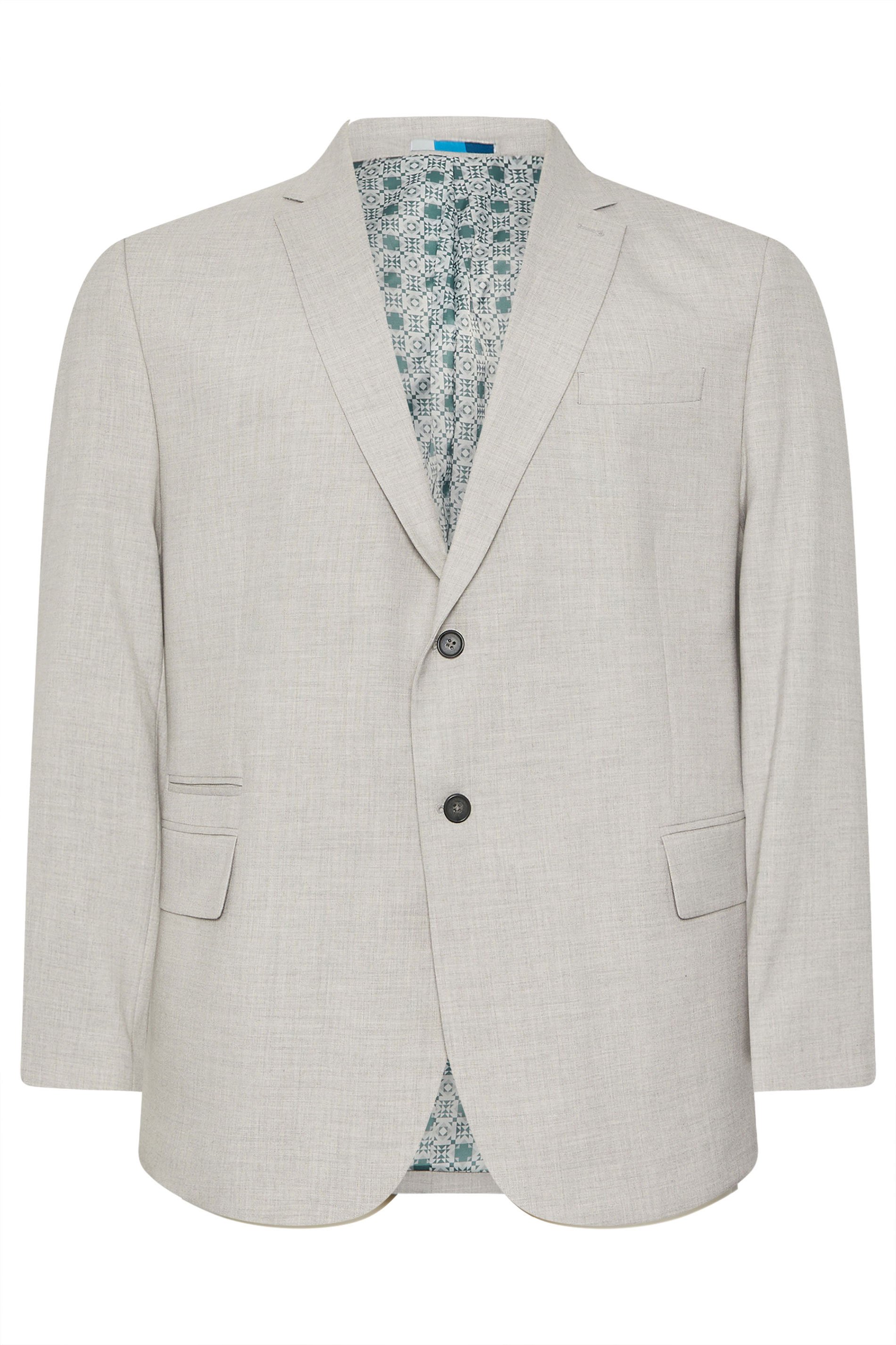BadRhino Tailoring Big & Tall Grey Plain Suit Jacket | BadRhino 7