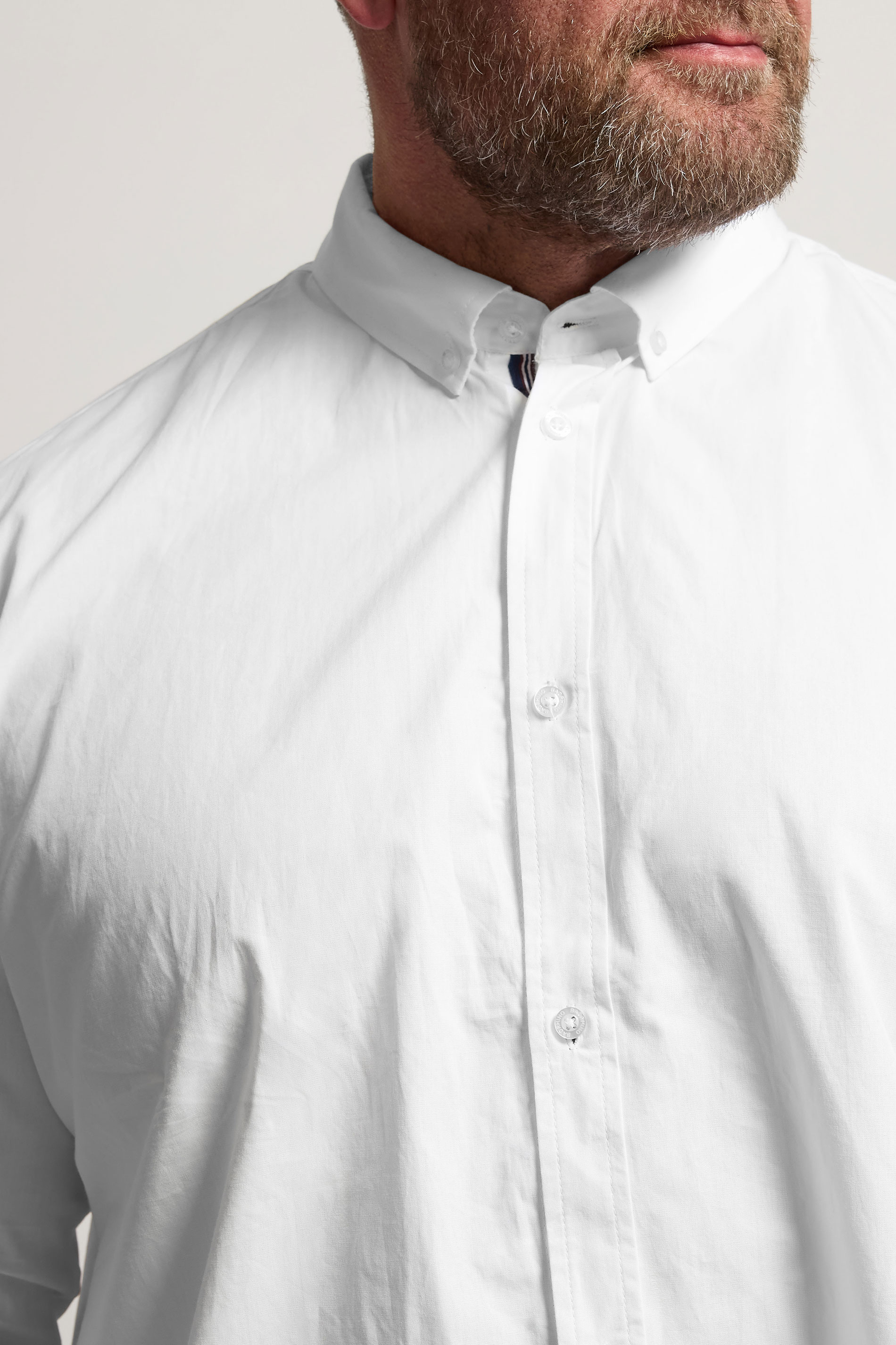 BadRhino Big & Tall White Poplin Shirt | BadRhino 4