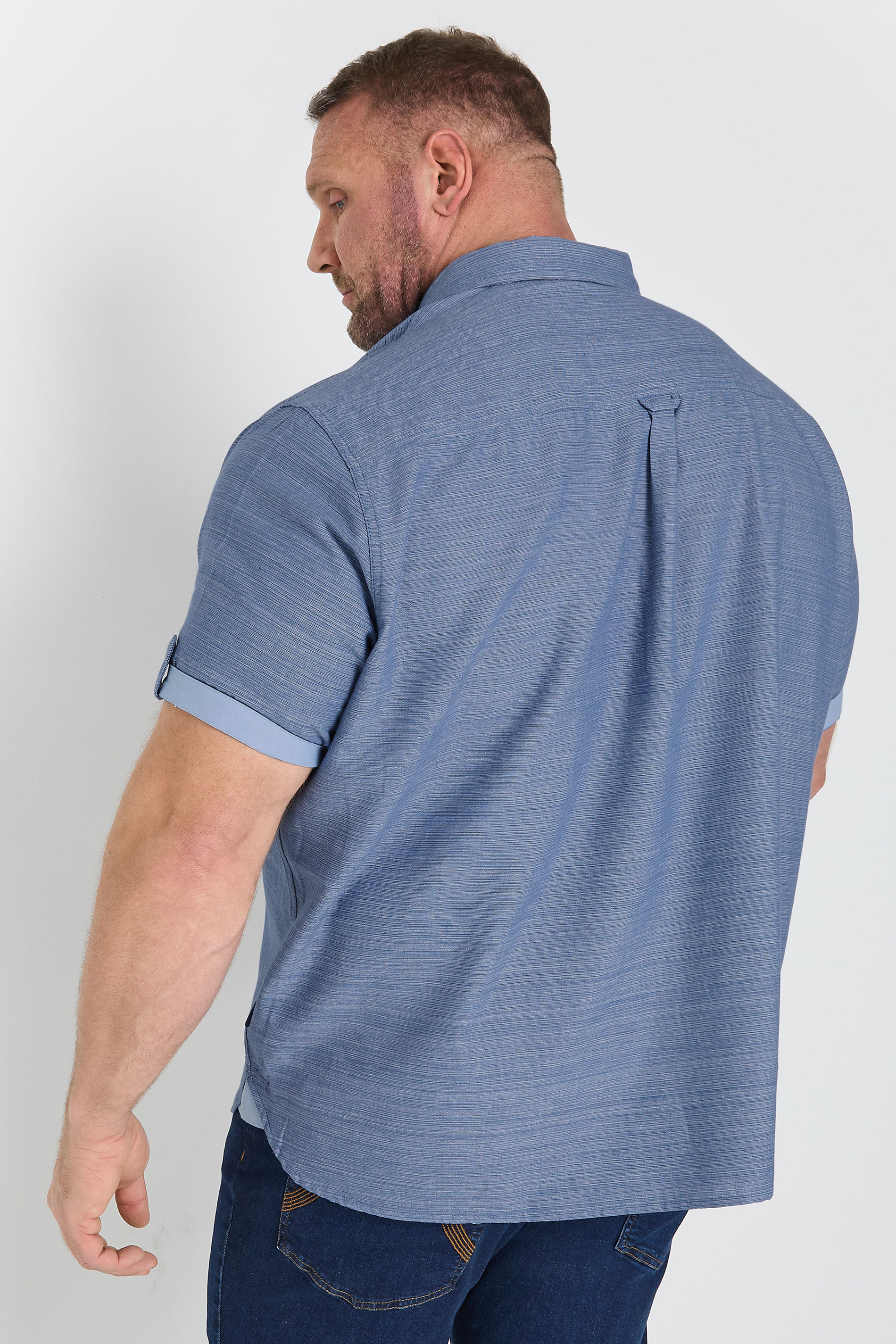 BadRhino Big & Tall Airforce Blue Slub Shirt | BadRhino 3