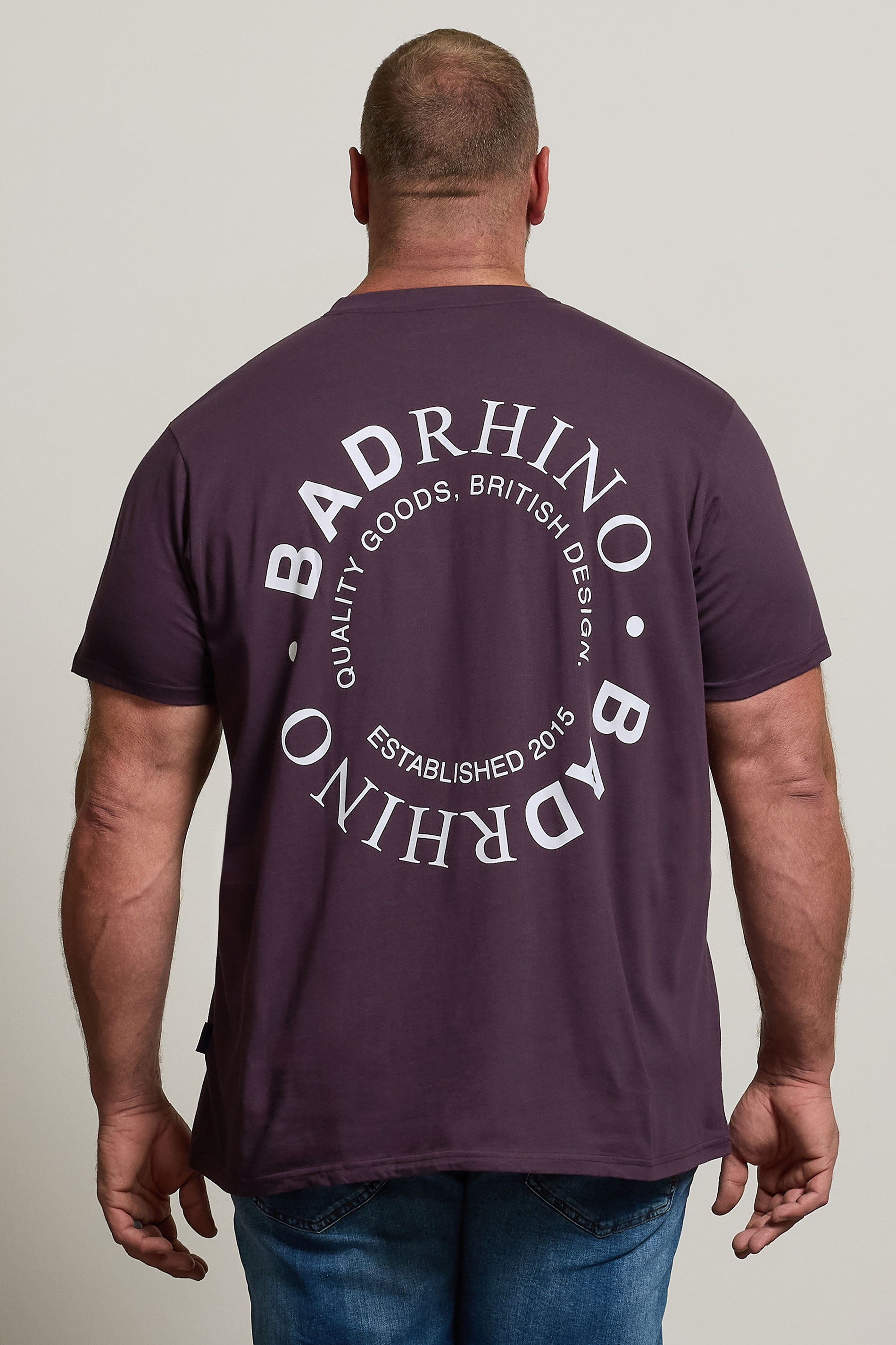 BadRhino Big & Tall Plum Purple Circle Logo T-Shirt | BadRhino 4
