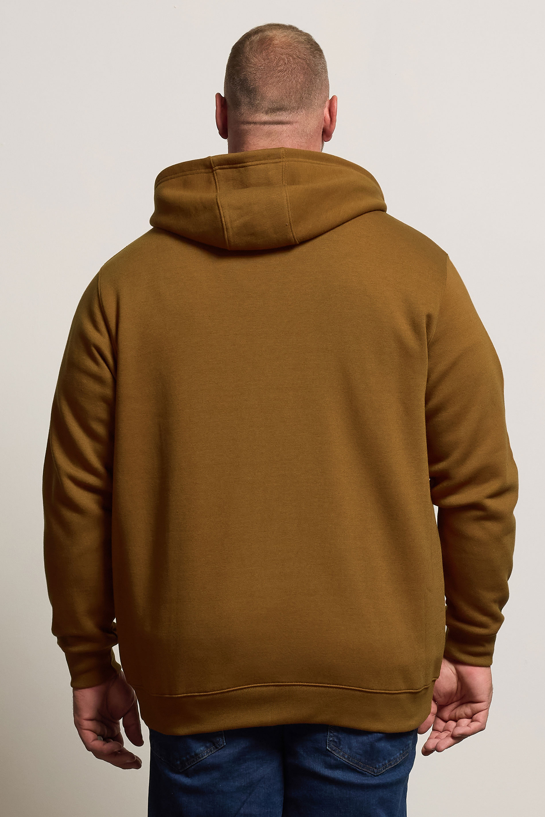 BadRhino Big & Tall Brown Zip Through Hoodie | BadRhino 4