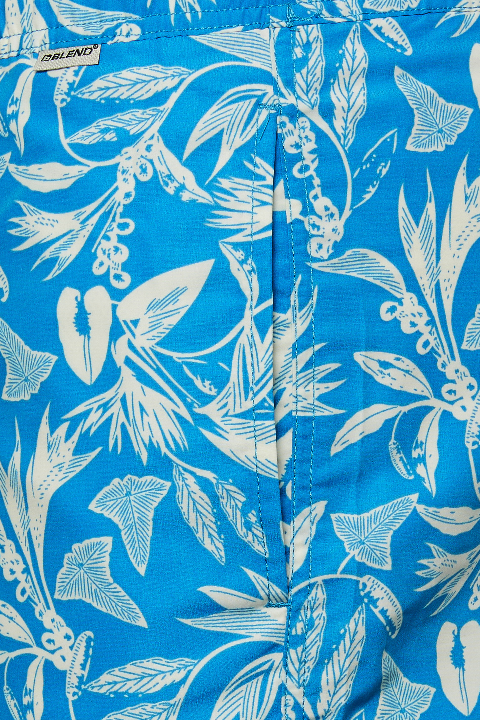 BLEND Big & Tall Blue Leaf Print Swim Shorts | M&Co 3