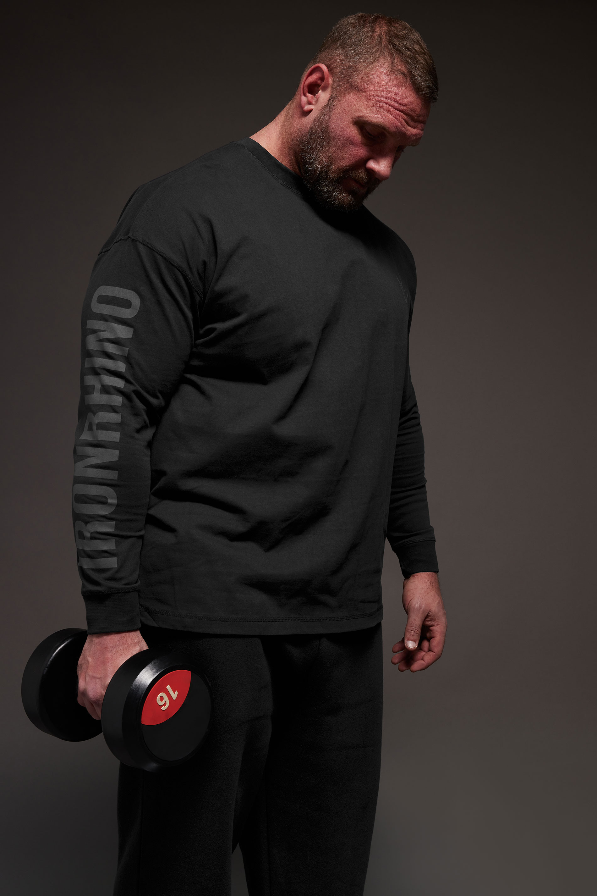 IronRhino Big & Tall Black Long Sleeve T-Shirt | BadRhino 1