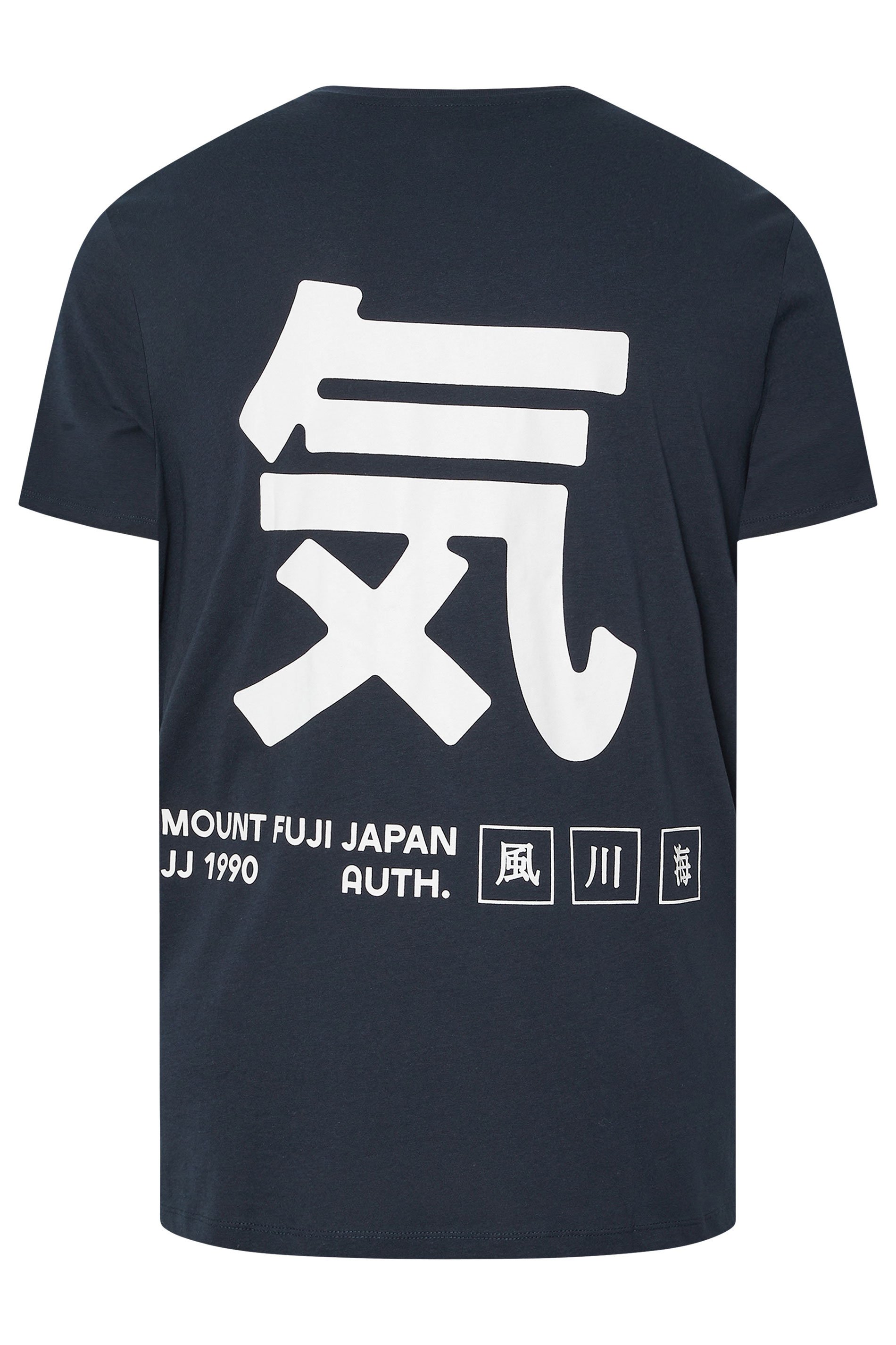 JACK & JONES Big & Tall 2 PACK Navy Blue & White Crew Neck T-Shirts | BadRhino 7