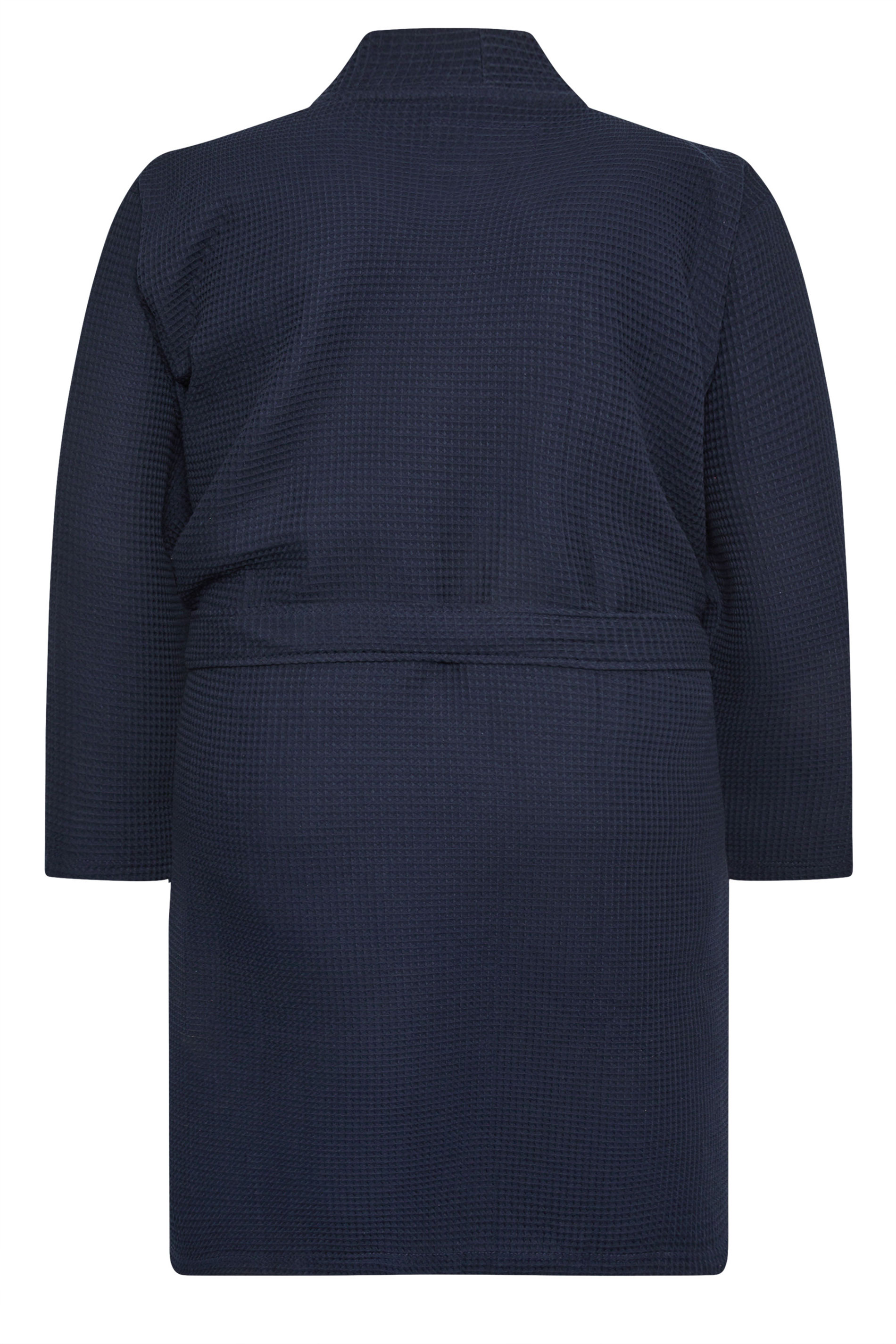 BadRhino Big & Tall Navy Blue Waffle Robe | BadRhino 4